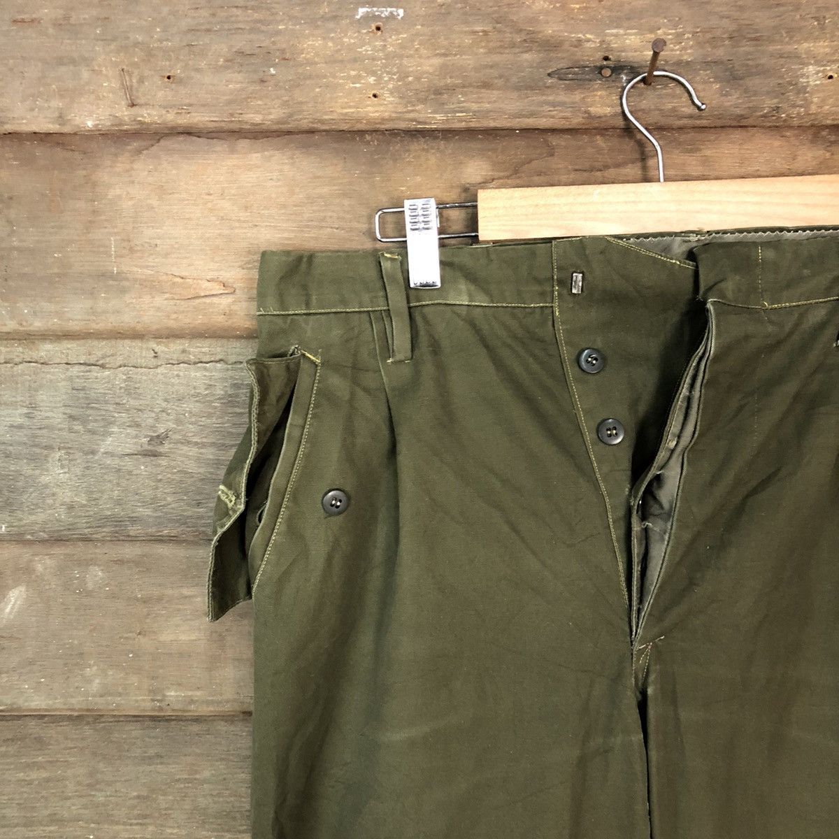 Japanese Brand × Vintage DL Japan vintage utility double knee Green Cargo Pants #6893 Size US 30 / EU 46 - 4 Thumbnail