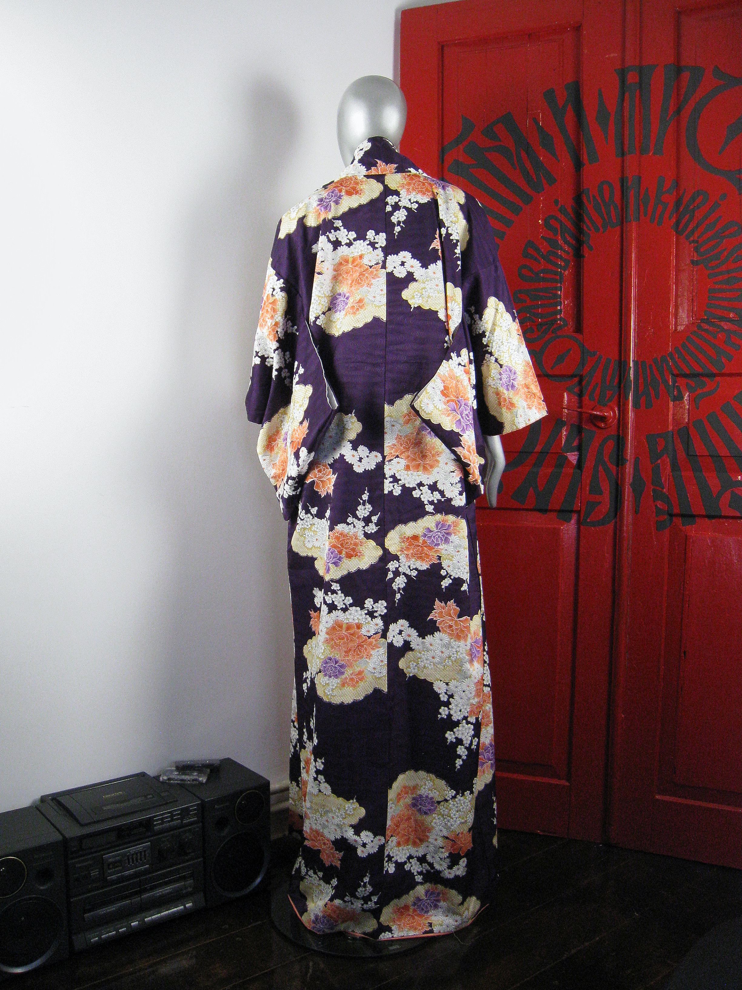 Edition Japan Traditional Japanese Kimono Kurotomesode Vintage Size L / US 10 / IT 46 - 10 Thumbnail