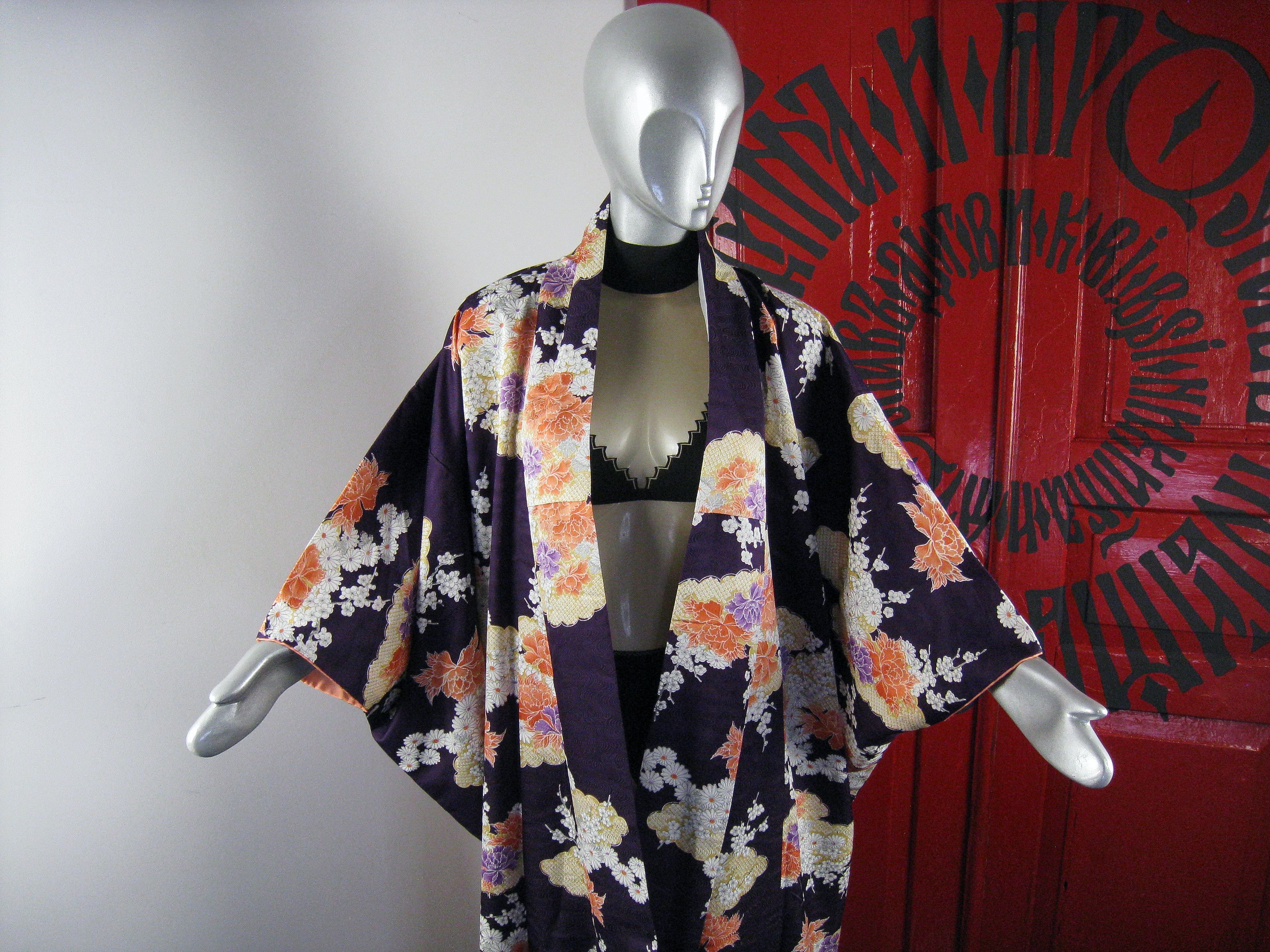 Edition Japan Traditional Japanese Kimono Kurotomesode Vintage Size L / US 10 / IT 46 - 4 Thumbnail