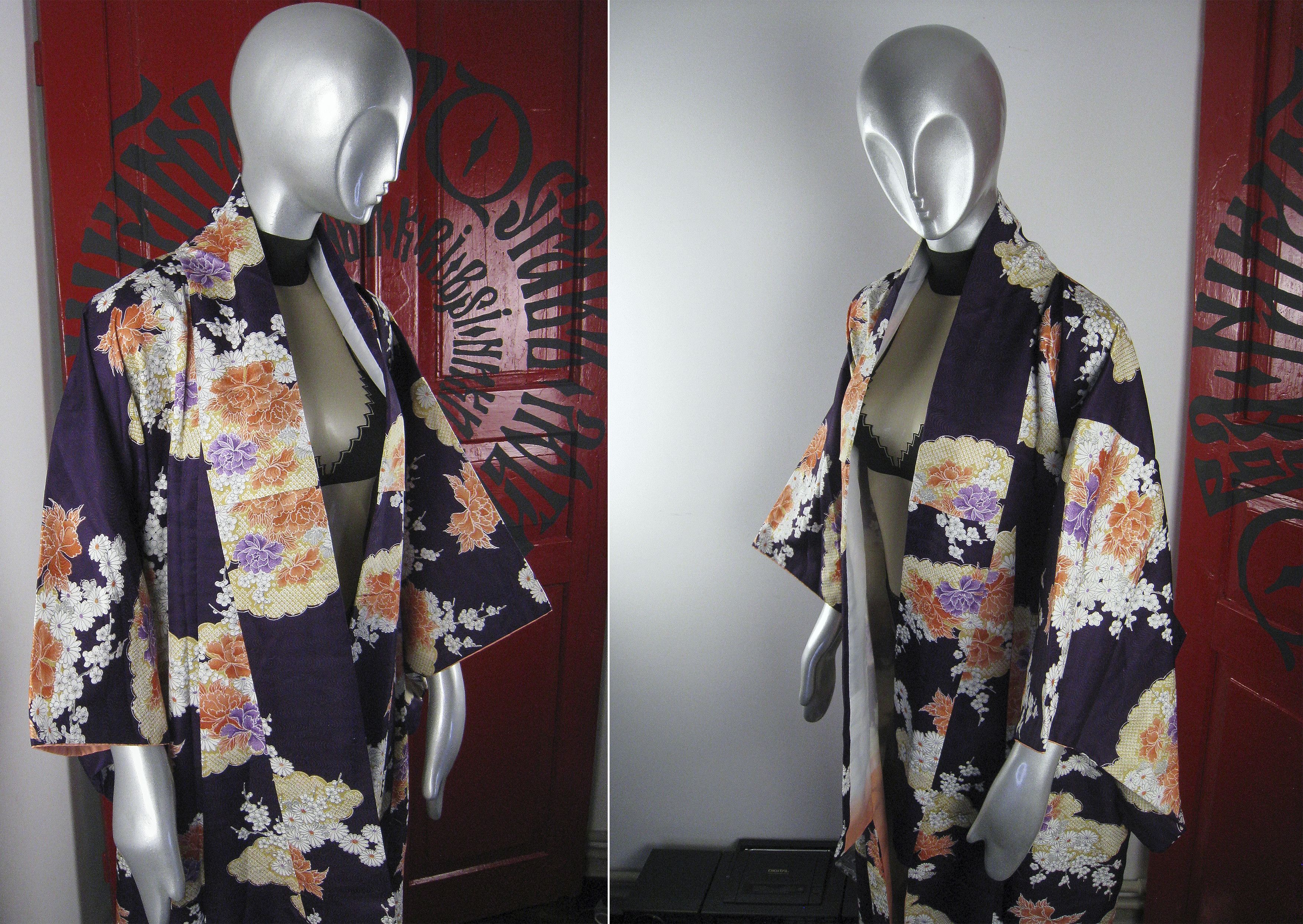 Edition Japan Traditional Japanese Kimono Kurotomesode Vintage Size L / US 10 / IT 46 - 9 Thumbnail