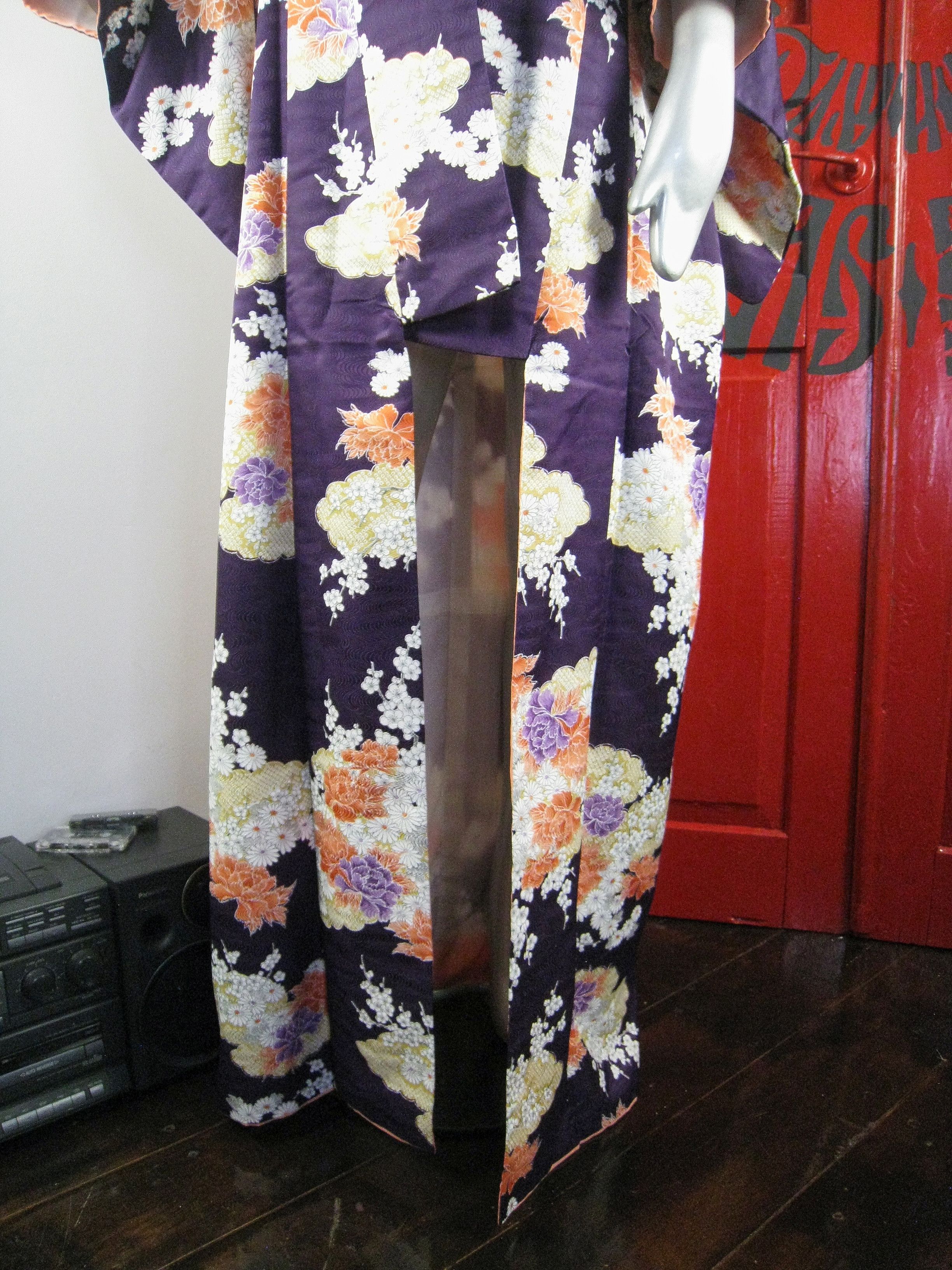 Edition Japan Traditional Japanese Kimono Kurotomesode Vintage Size L / US 10 / IT 46 - 7 Thumbnail