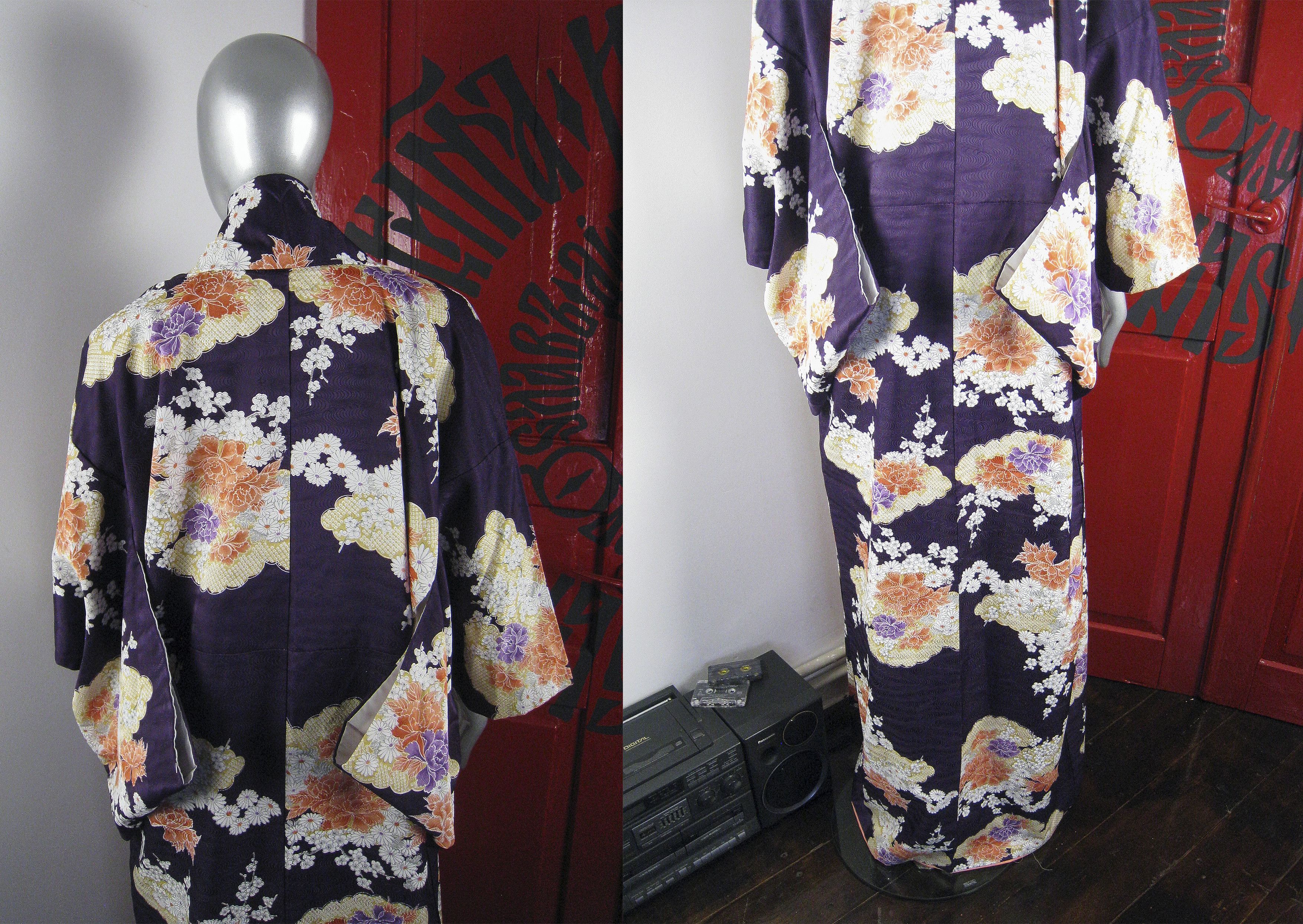 Edition Japan Traditional Japanese Kimono Kurotomesode Vintage Size L / US 10 / IT 46 - 11 Thumbnail