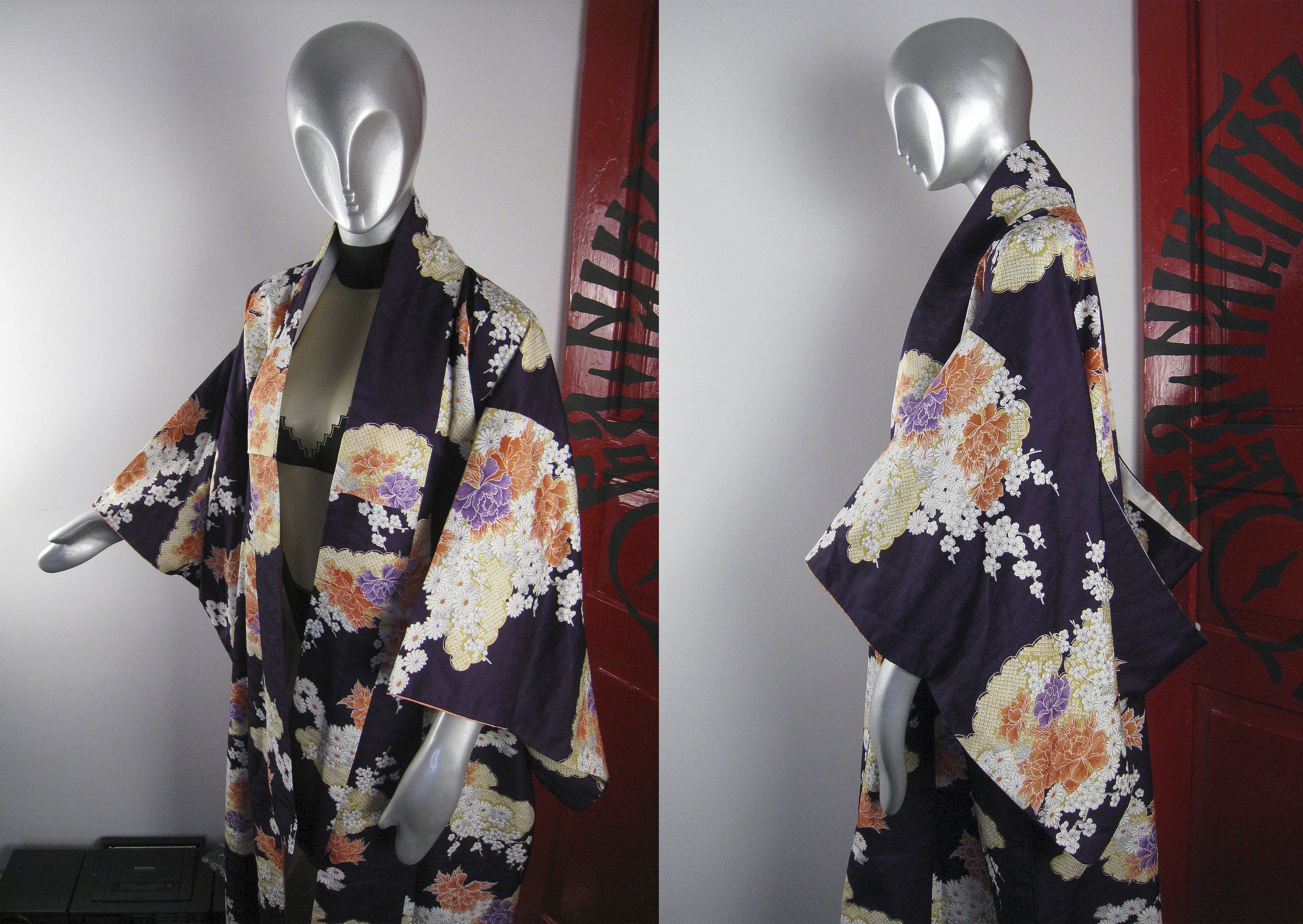 Edition Japan Traditional Japanese Kimono Kurotomesode Vintage Size L / US 10 / IT 46 - 8 Thumbnail