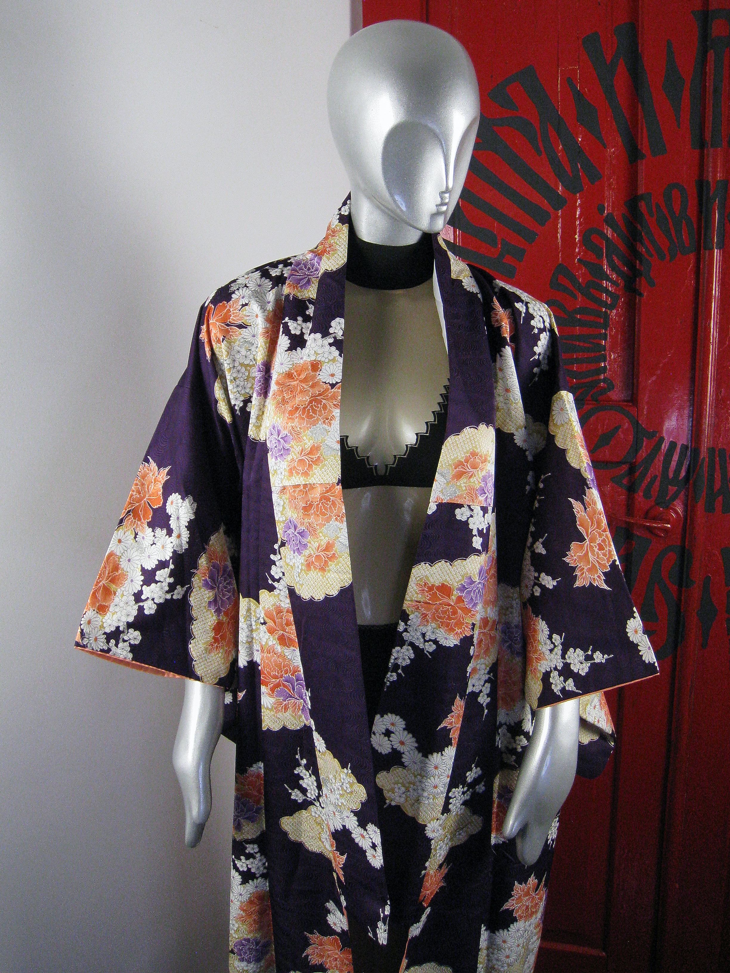 Edition Japan Traditional Japanese Kimono Kurotomesode Vintage Size L / US 10 / IT 46 - 6 Thumbnail