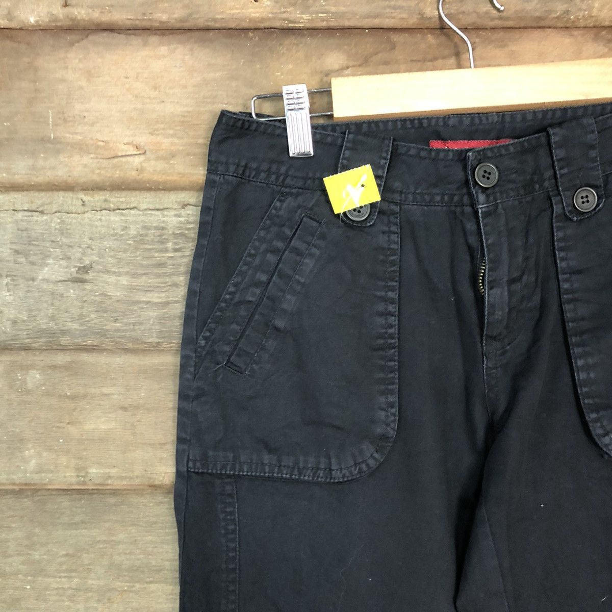 Japanese Brand DL Inter Crew Black utility streetwear Cargo Pants #3405 Size US 26 / EU 42 - 4 Thumbnail