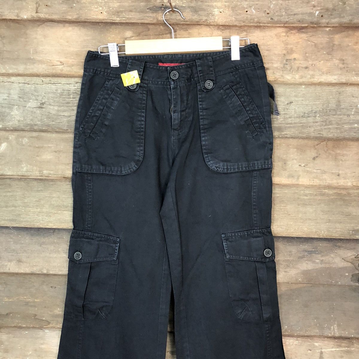 Japanese Brand DL Inter Crew Black utility streetwear Cargo Pants #3405 Size US 26 / EU 42 - 2 Thumbnail