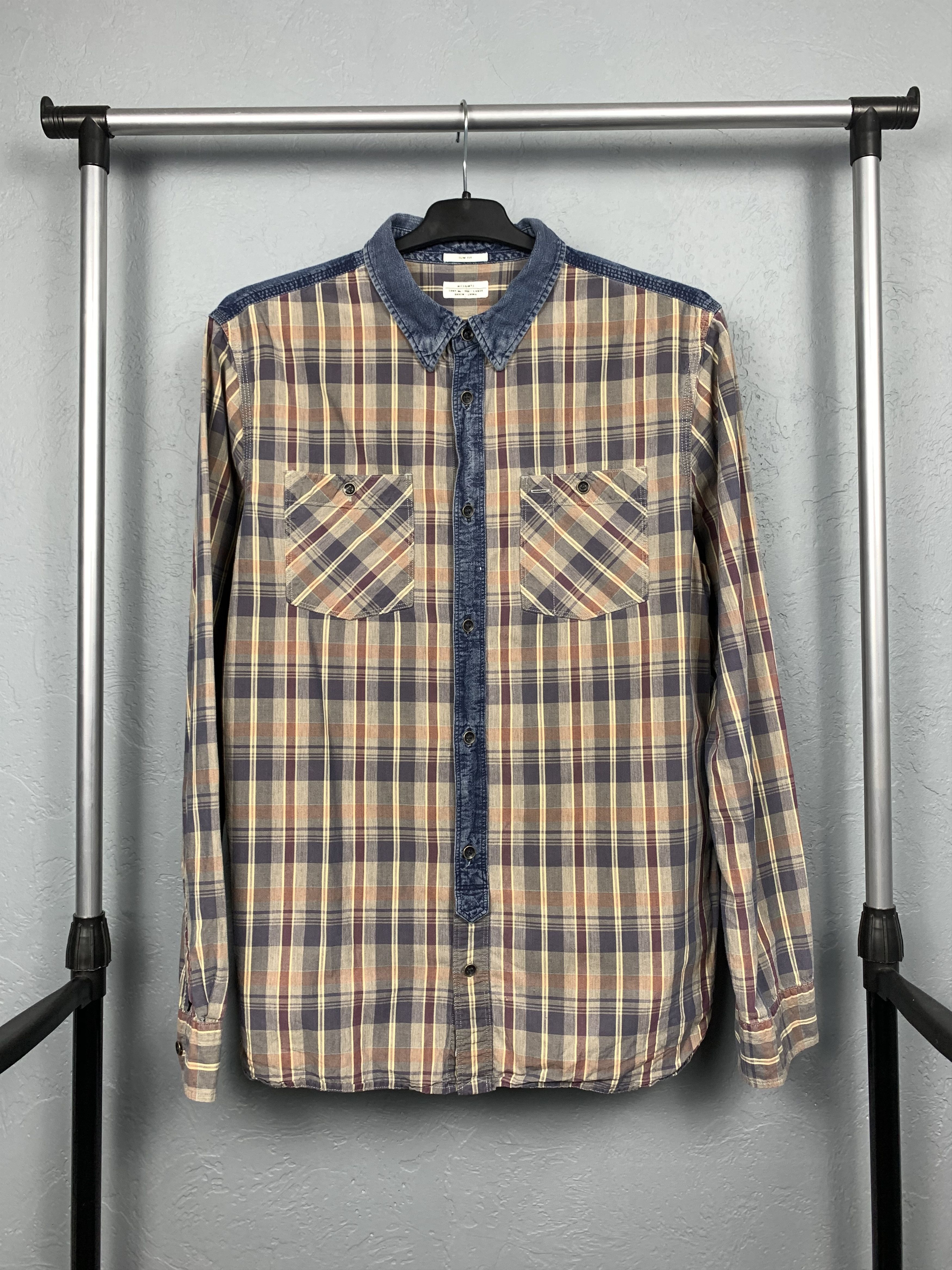 Allsaints × Vintage Allsaints Vintage Mens Hamura Long Sleeve Plaid Shirt Size US L / EU 52-54 / 3 - 1 Thumbnail