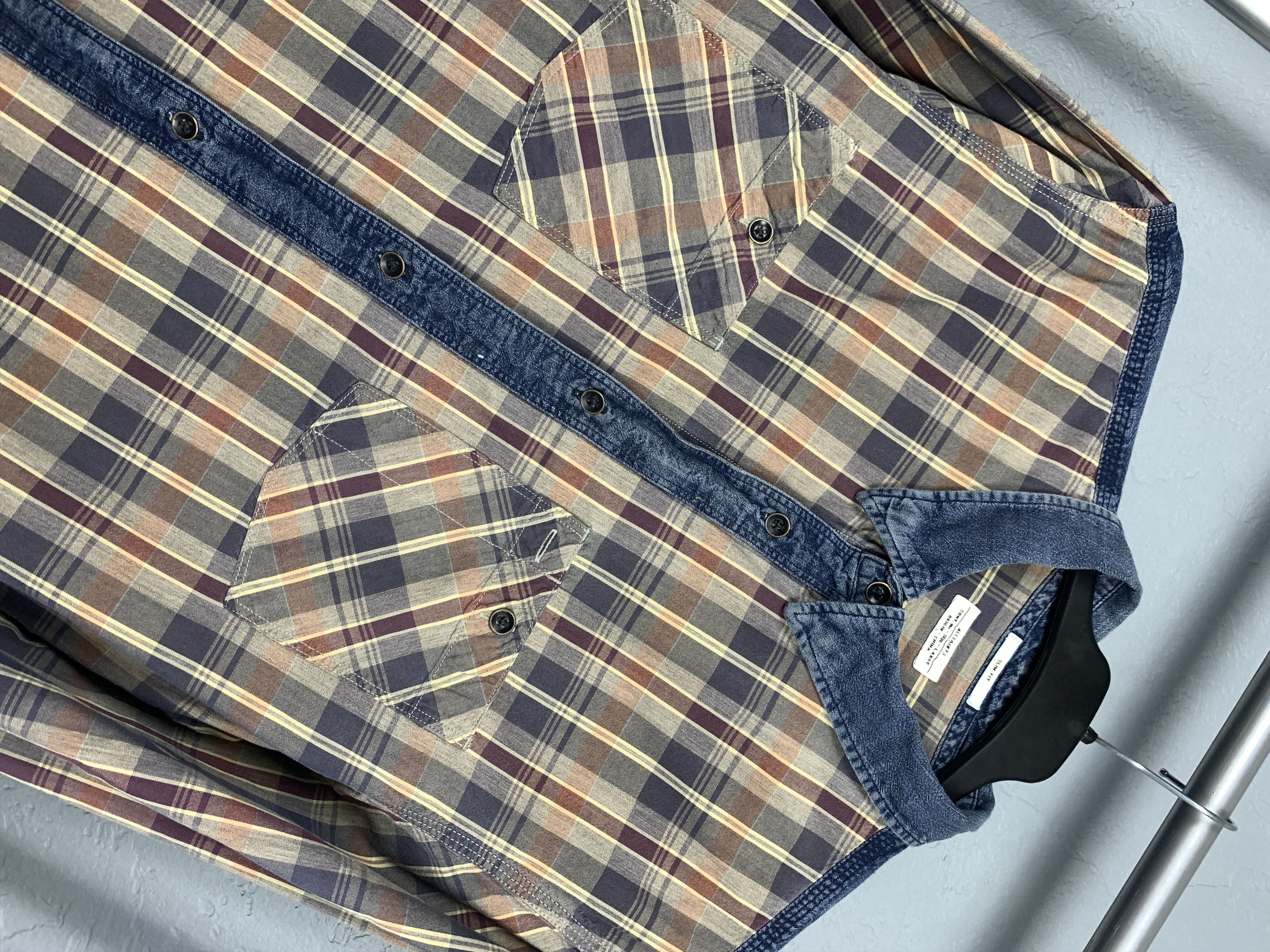 Allsaints × Vintage Allsaints Vintage Mens Hamura Long Sleeve Plaid Shirt Size US L / EU 52-54 / 3 - 2 Thumbnail