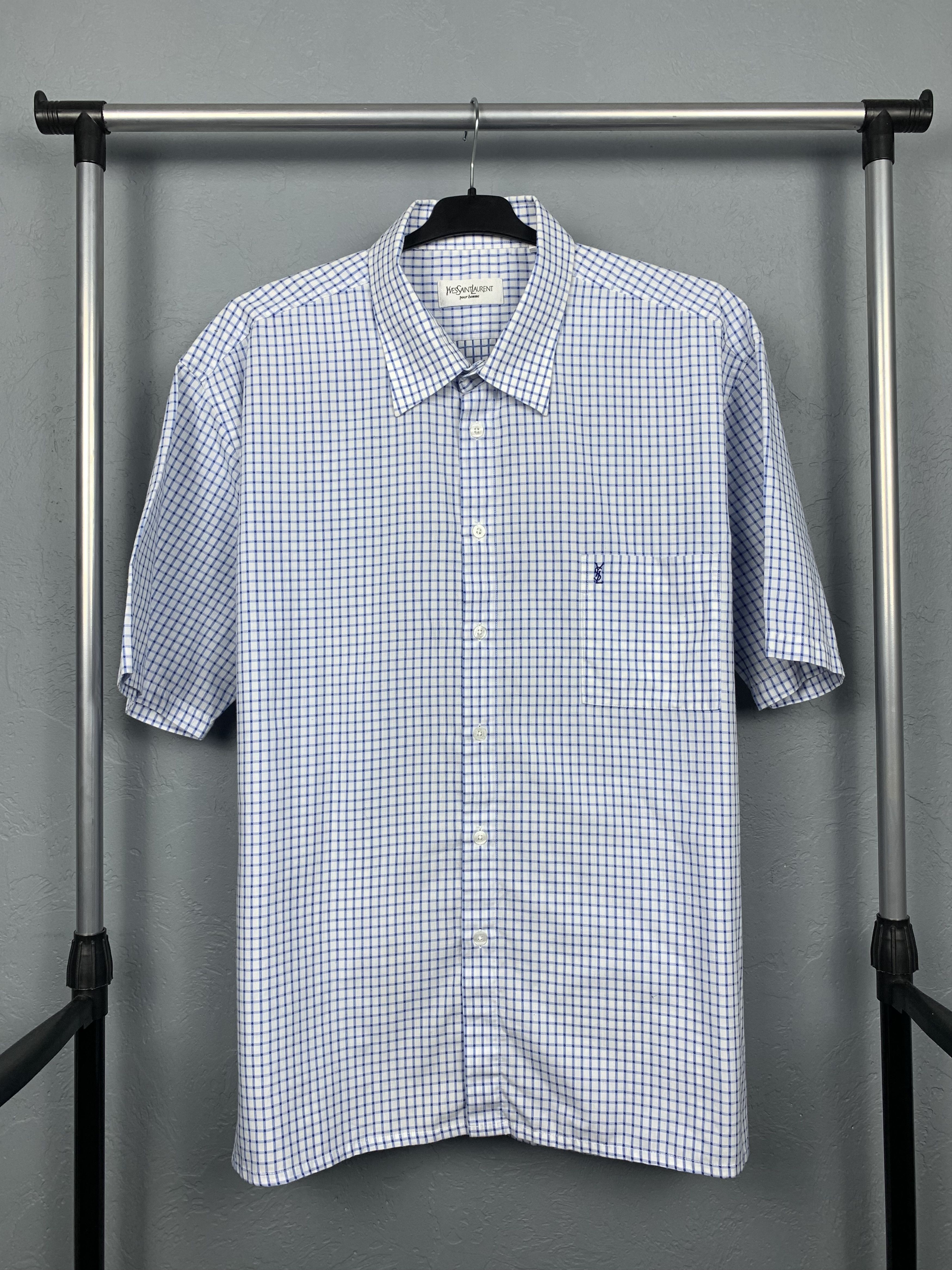 Yves Saint Laurent Yves Saint Laurent YSL men's short sleeve shirt Size US XXL / EU 58 / 5 - 1 Thumbnail
