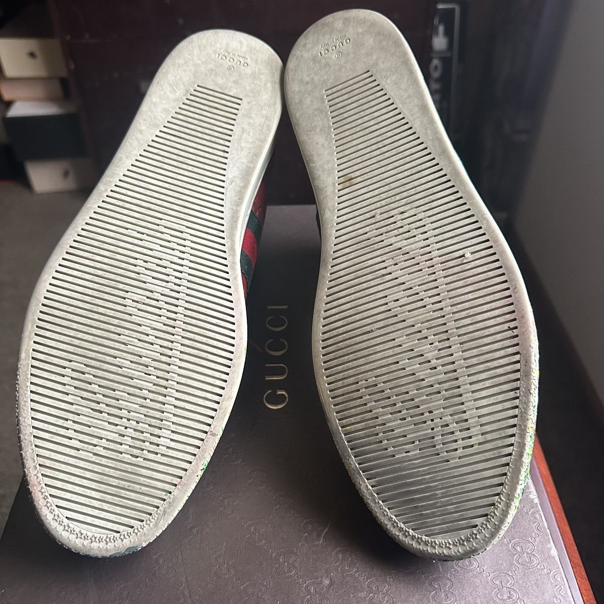 Gucci Gucci Guccissima High-top Sneaker Red Size US 11.5 / EU 44-45 - 5 Thumbnail