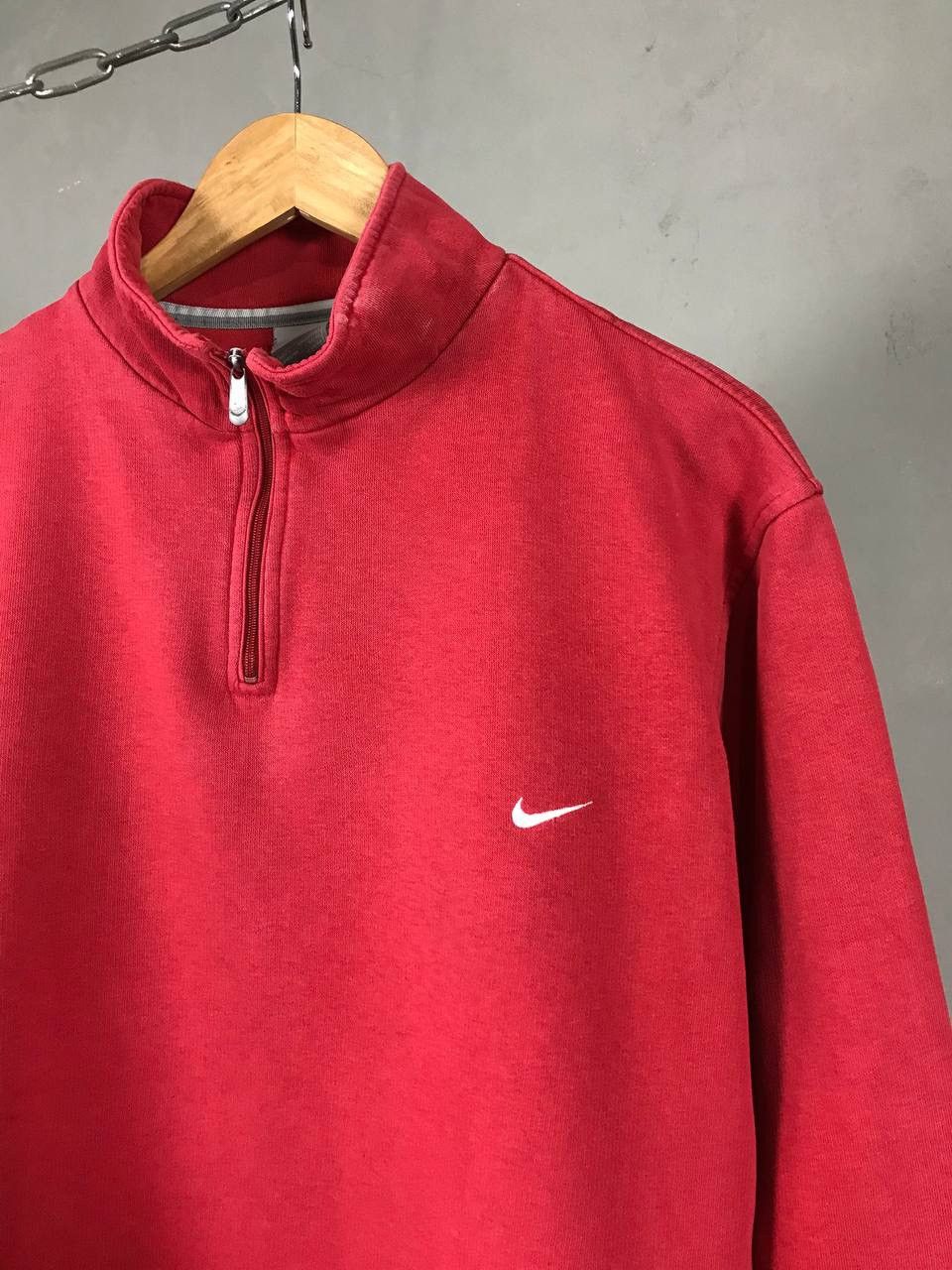 Nike × Vintage Nike swoosh streetwear vintage 1/4 zip sweatshirt Size US L / EU 52-54 / 3 - 2 Thumbnail