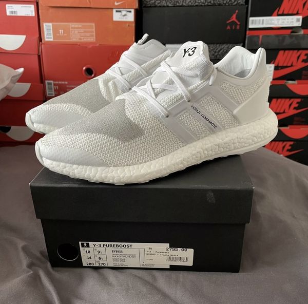 Adidas Y-3 PureBoost Triple White US10 UK9.5 EU44 Worn Once