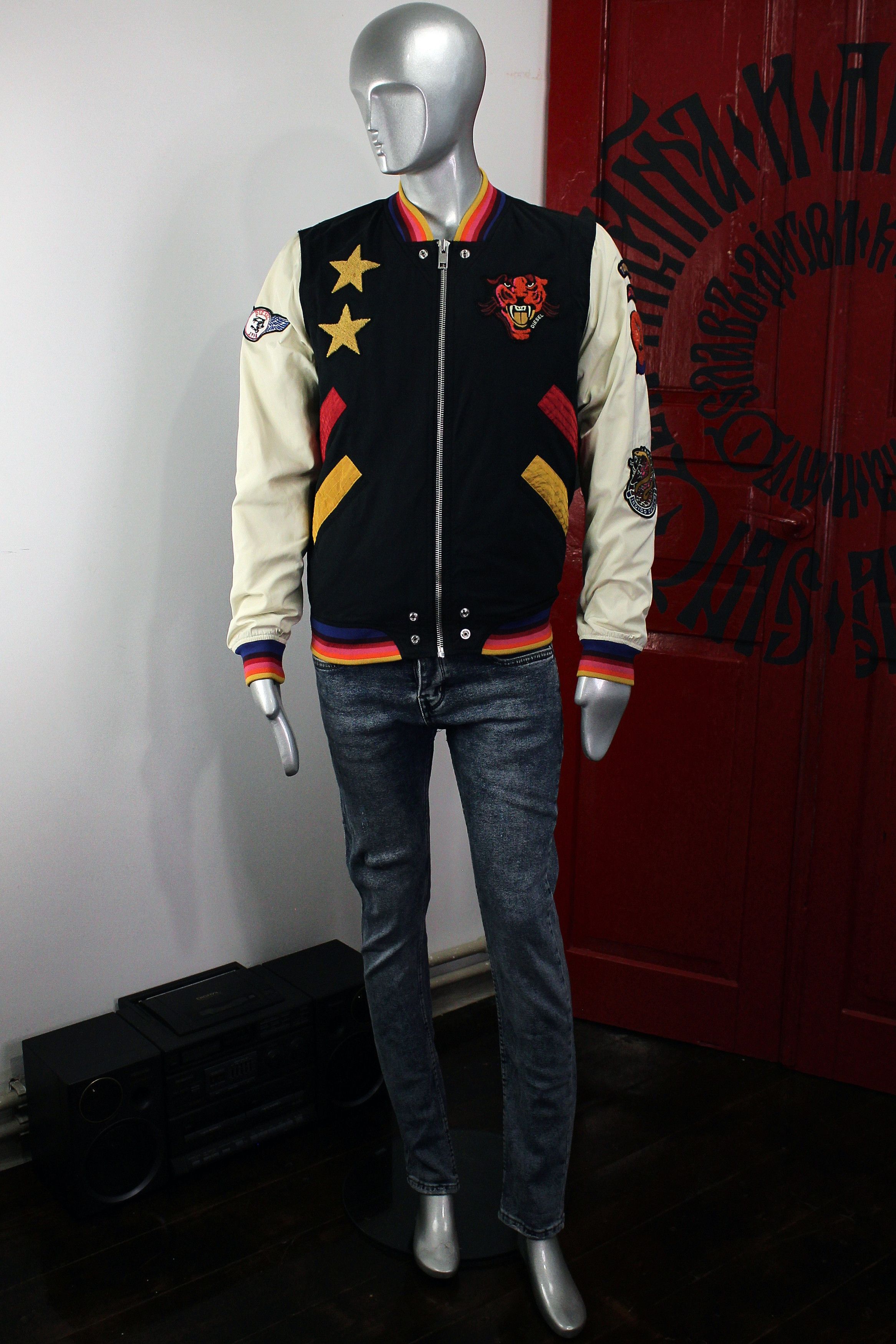 Diesel Diesel Bomber Varsity Jacket with Patches AW15 collection Size US L / EU 52-54 / 3 - 7 Thumbnail