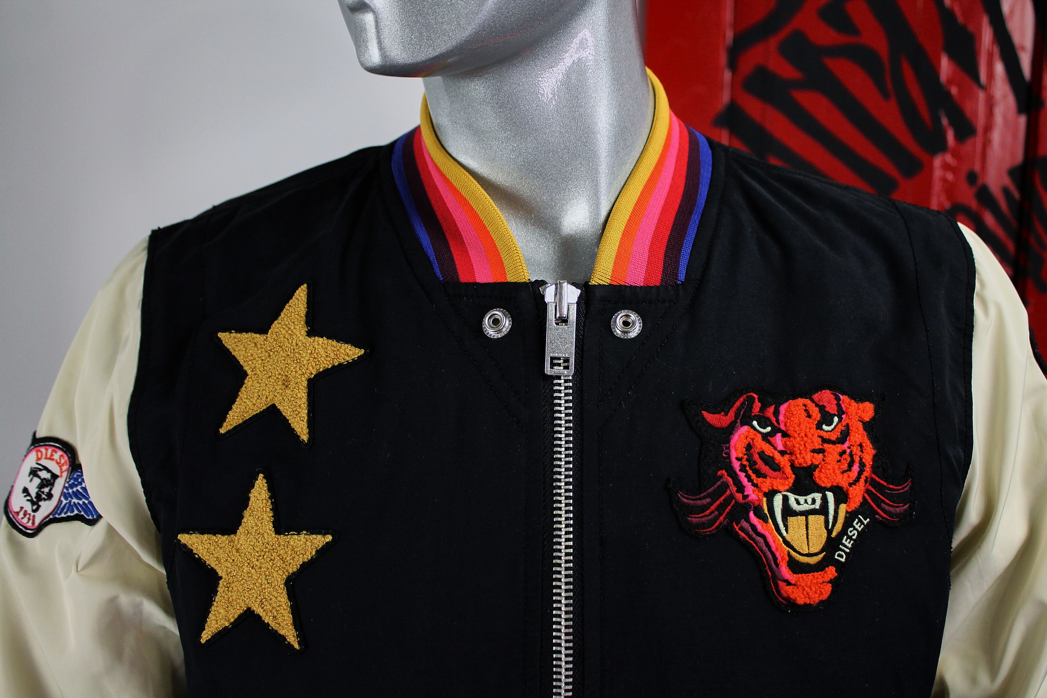 Diesel Diesel Bomber Varsity Jacket with Patches AW15 collection Size US L / EU 52-54 / 3 - 8 Thumbnail