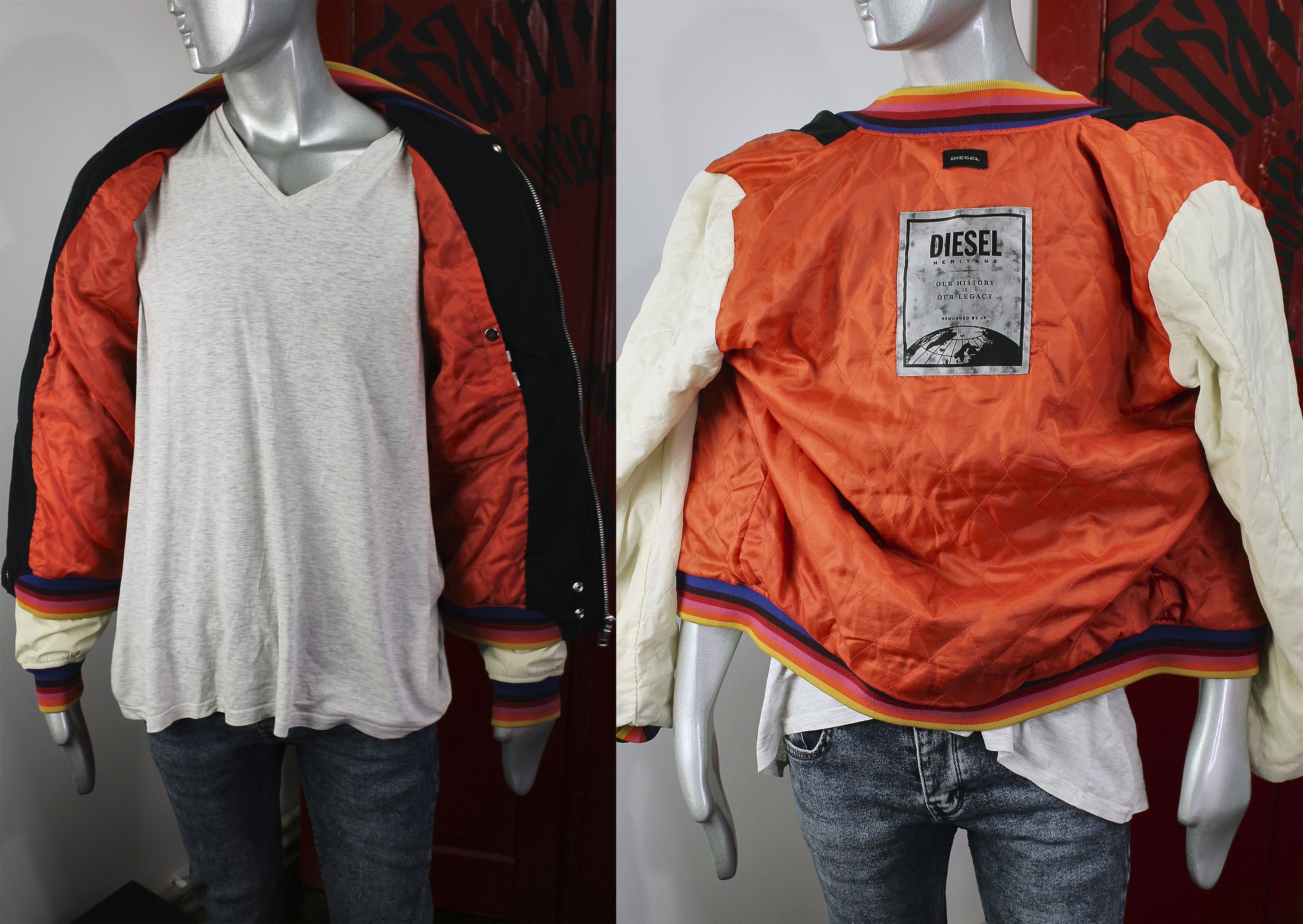 Diesel Diesel Bomber Varsity Jacket with Patches AW15 collection Size US L / EU 52-54 / 3 - 13 Thumbnail