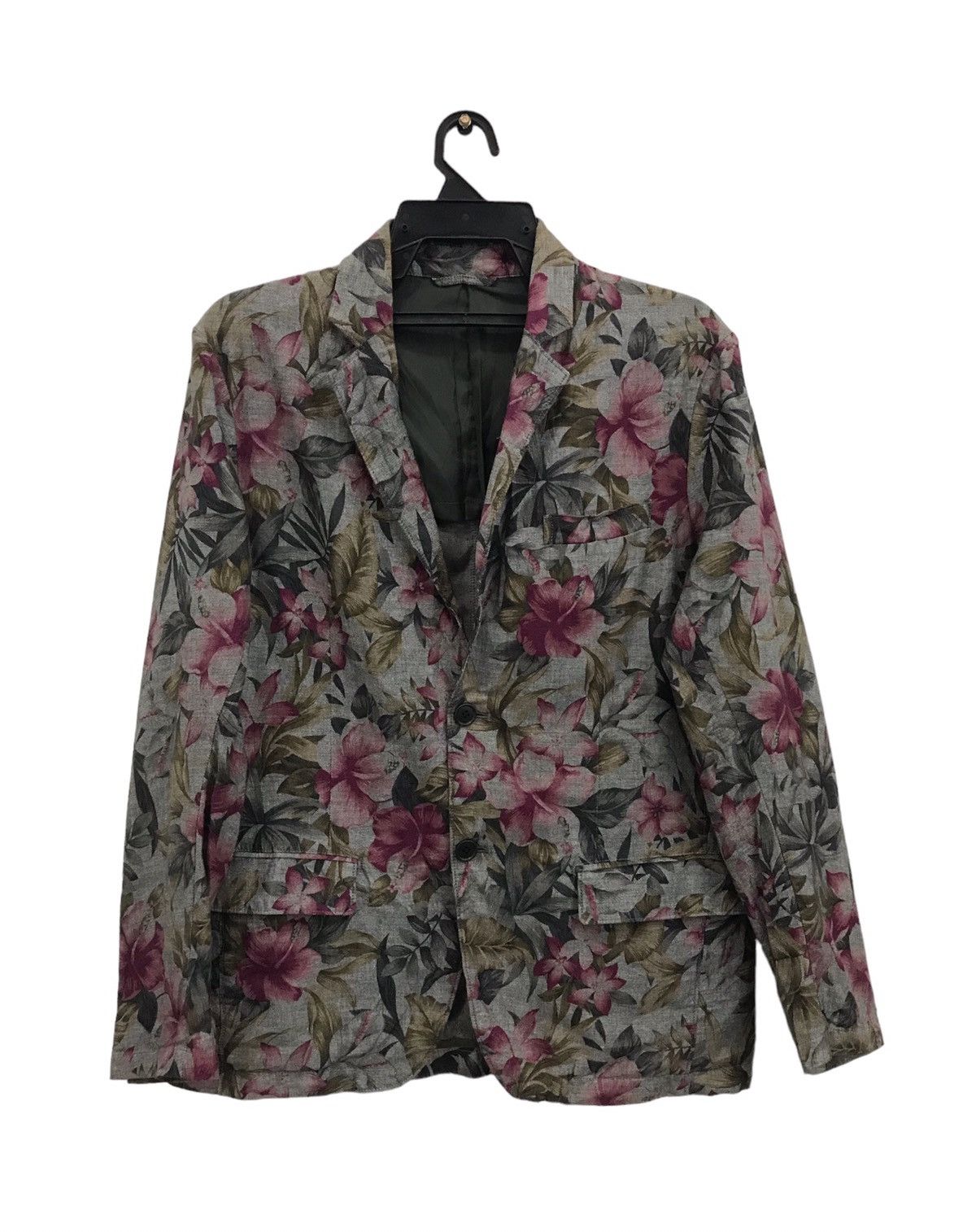 Japanese Brand BACK NUMBER PRINT FLORAL BLAZER Size US M / EU 48-50 / 2 - 1 Thumbnail