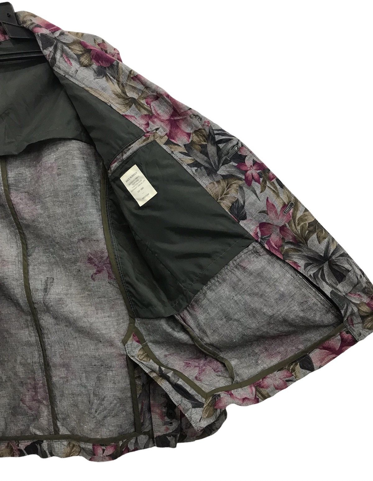 Japanese Brand BACK NUMBER PRINT FLORAL BLAZER Size US M / EU 48-50 / 2 - 10 Thumbnail