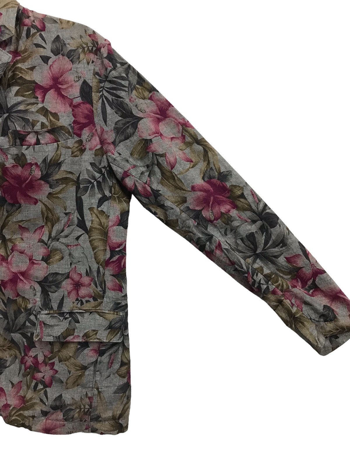 Japanese Brand BACK NUMBER PRINT FLORAL BLAZER Size US M / EU 48-50 / 2 - 3 Thumbnail