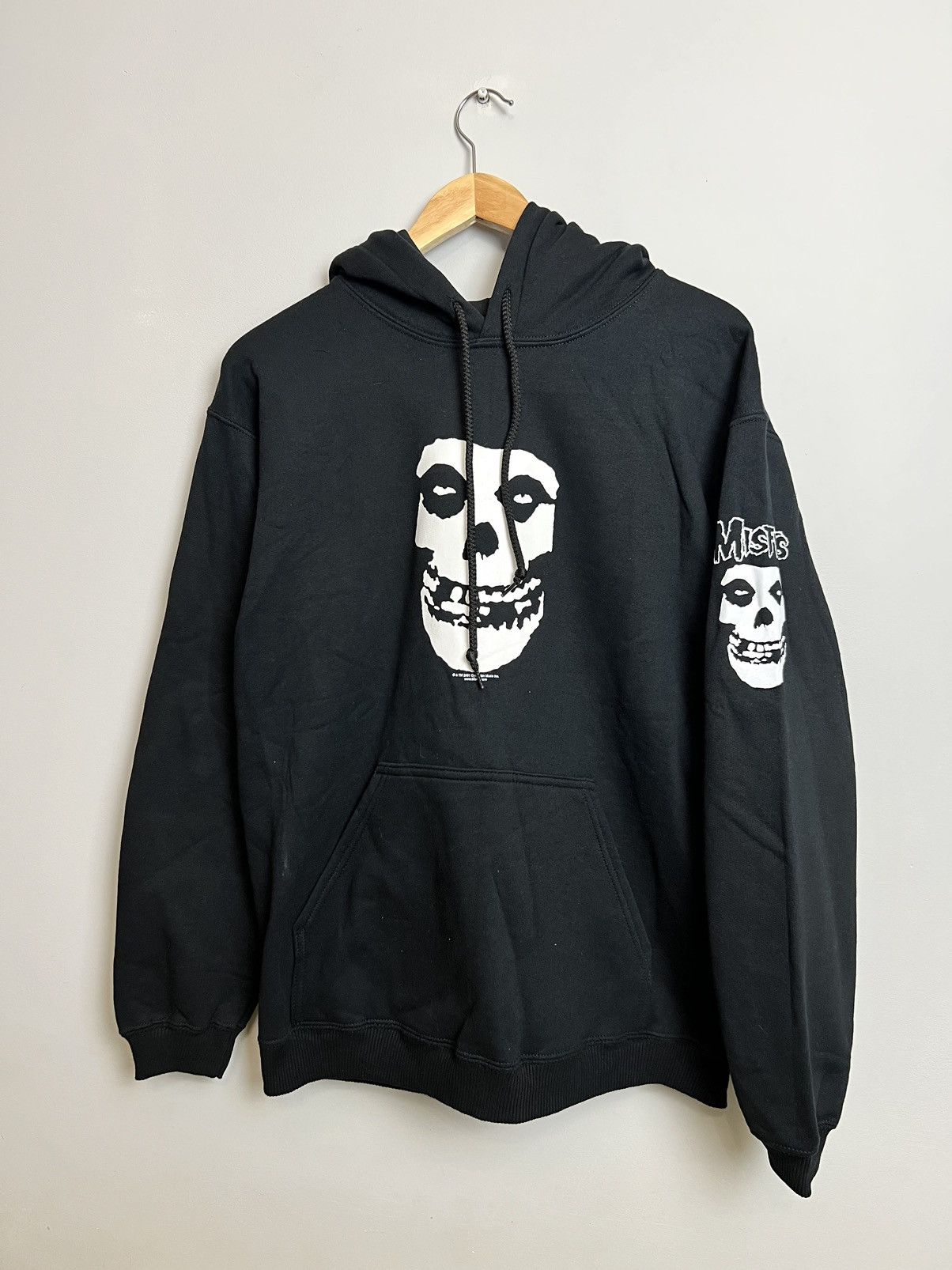 image of Rare Vintage 00S Misfits Hardcore Punk Band Hoodie Grail Y2K in Black, Men's (Size Small)