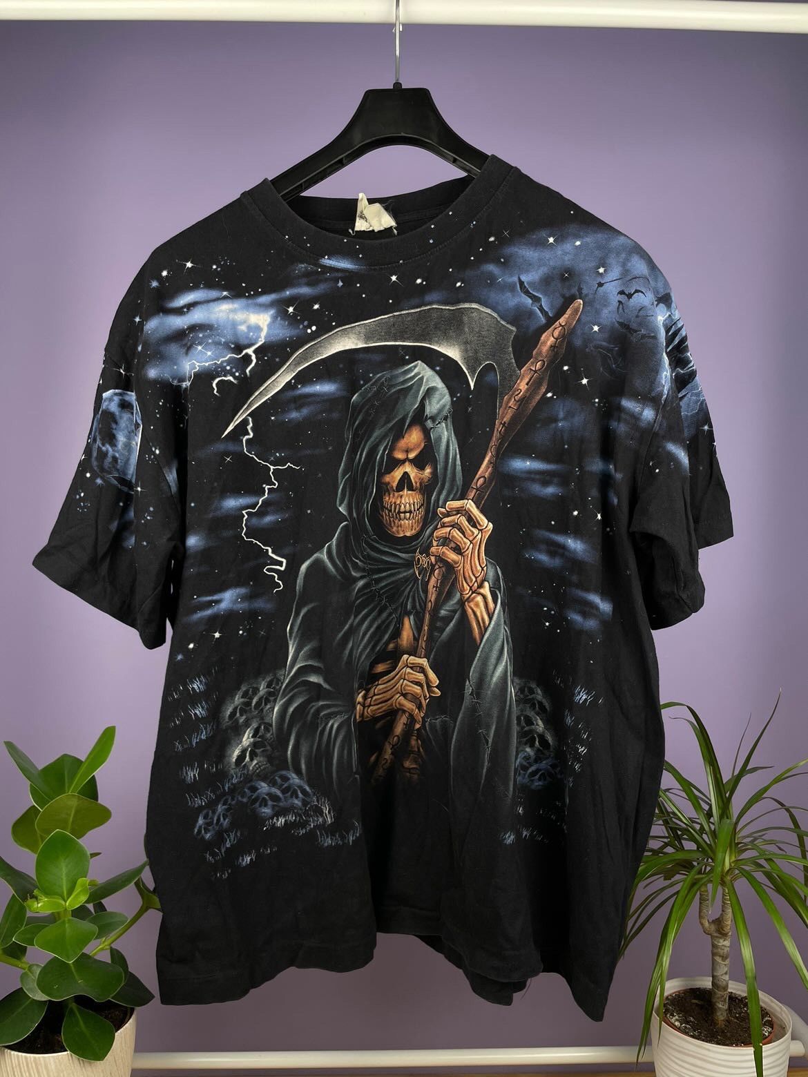 Japanese Brand Vintage tee full print Death Y2K Size US XL / EU 56 / 4 - 2 Thumbnail