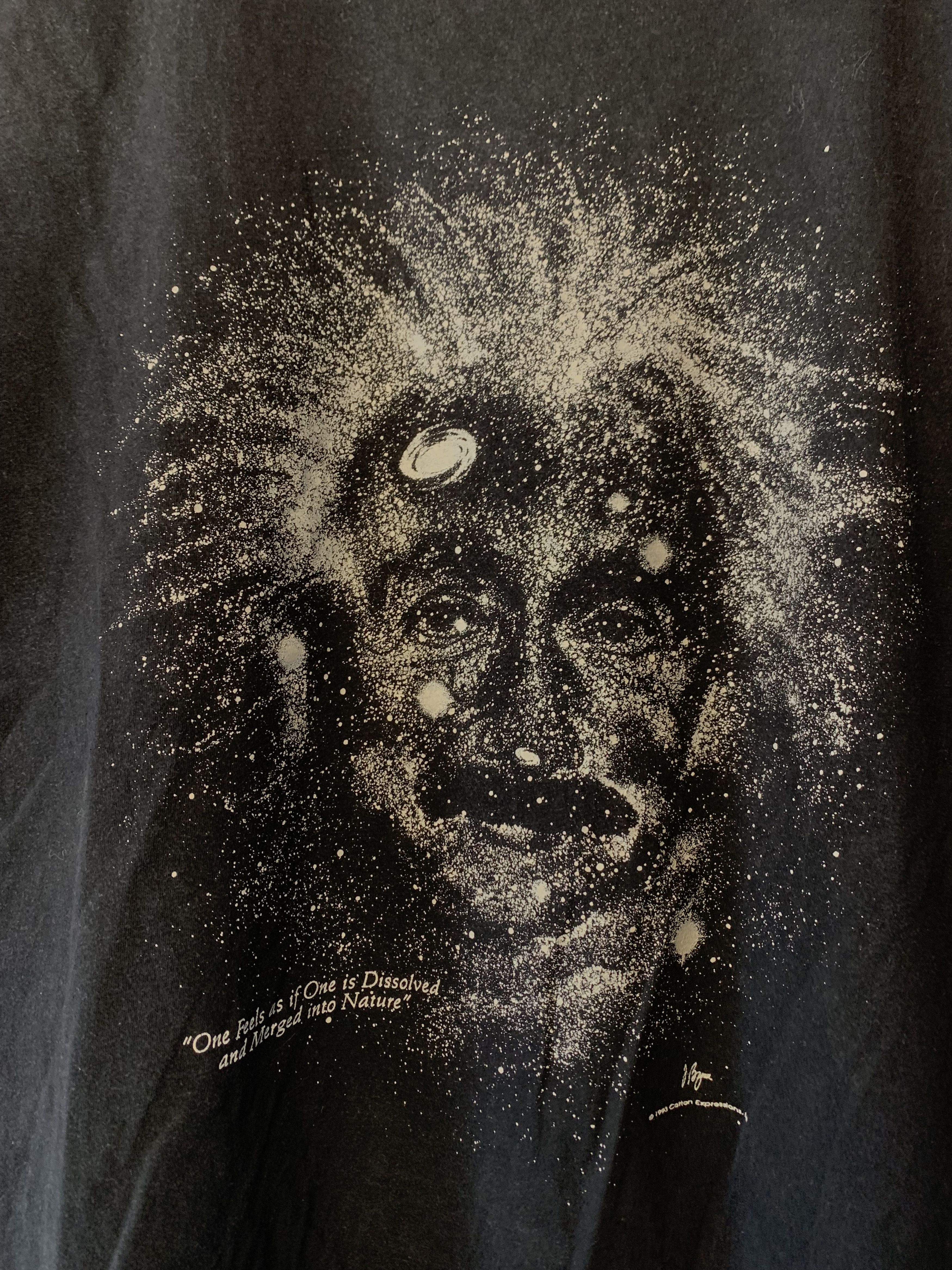 Vintage 1993 Albert Einstein Glow in the Dark Famous Tee Size US XL / EU 56 / 4 - 4 Thumbnail