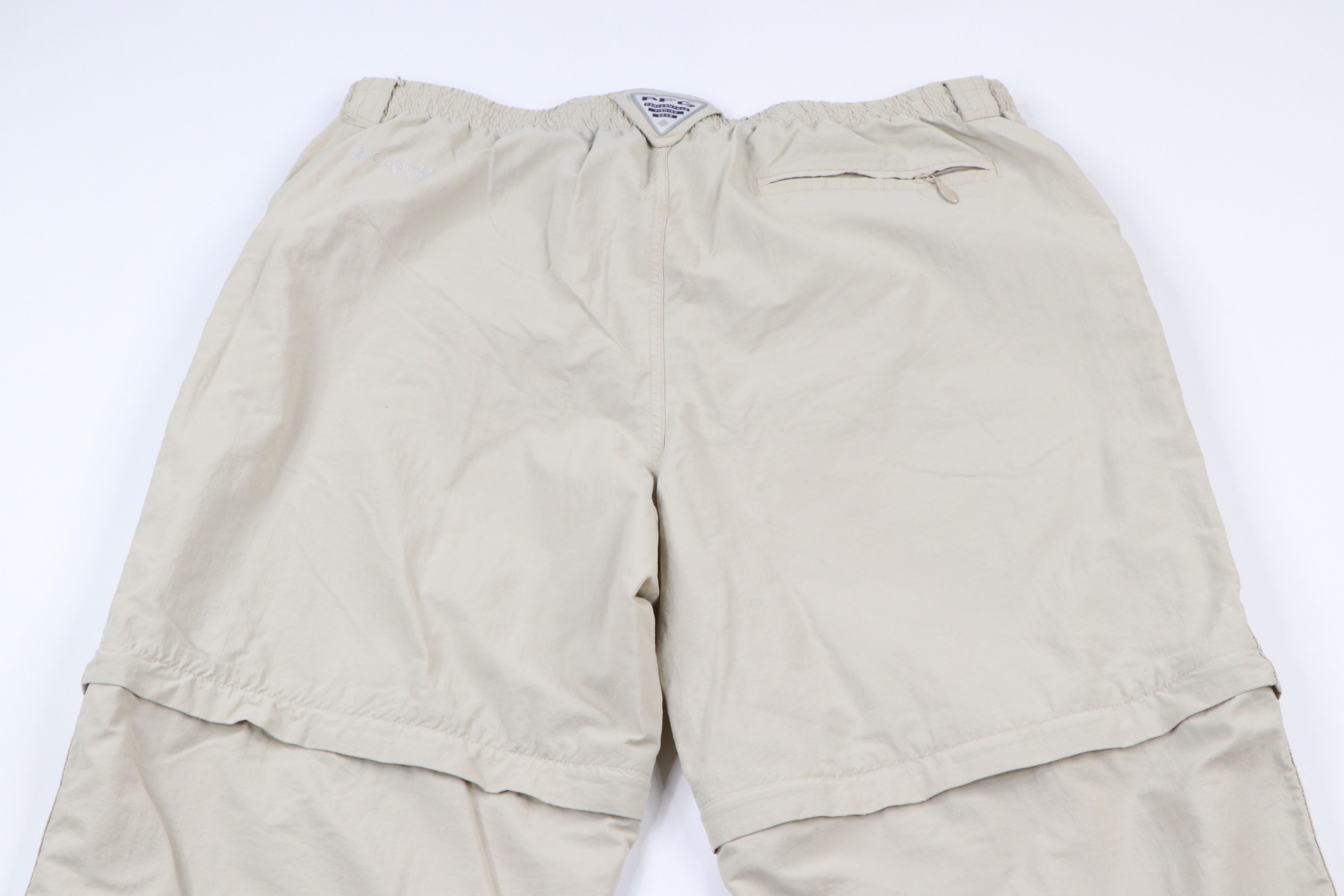 Columbia × Vintage Columbia PFG Wide Leg Convertible Pants Shorts Beige Brown Size US 38 / EU 54 - 10 Thumbnail