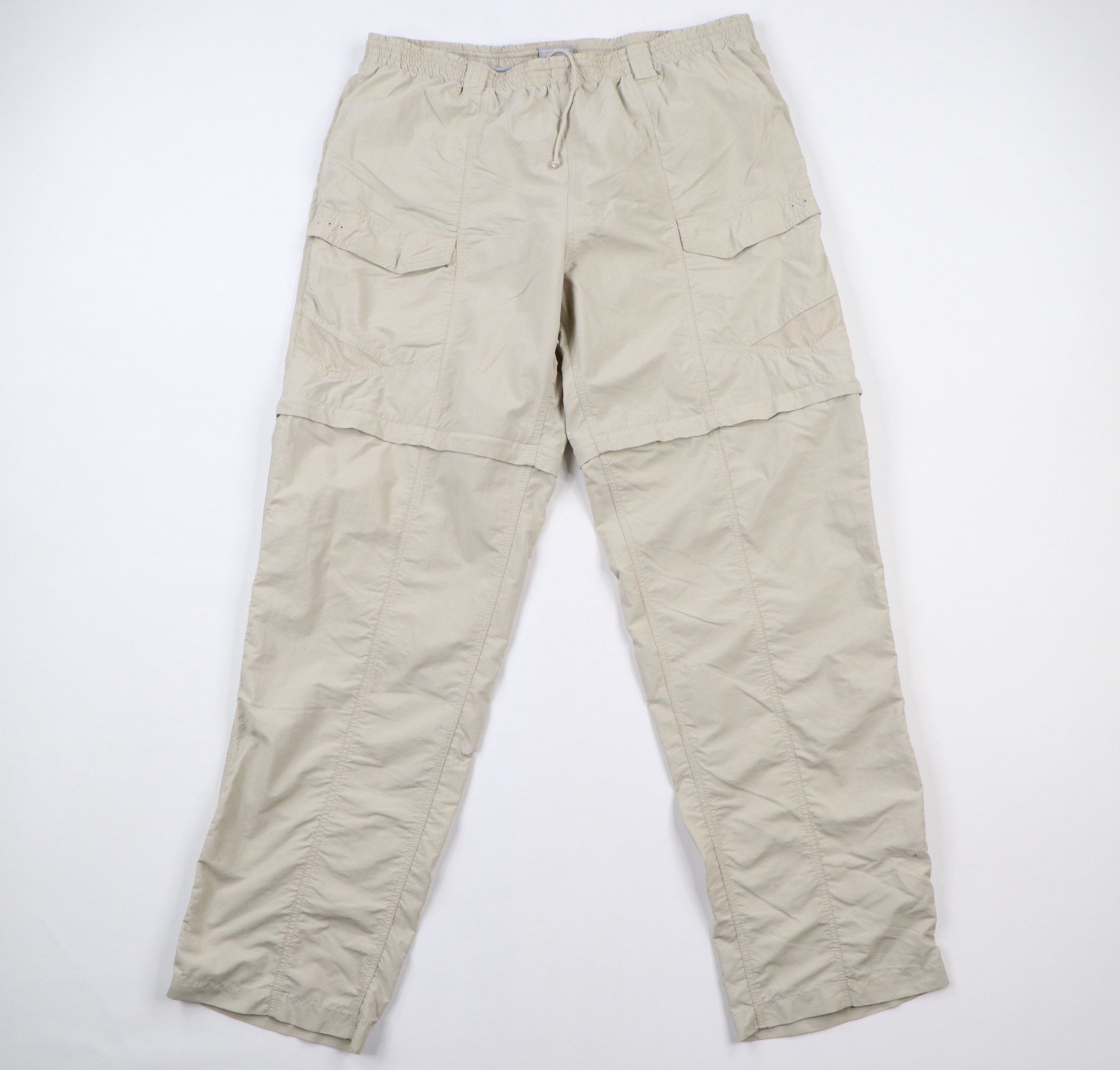 Columbia × Vintage Columbia PFG Wide Leg Convertible Pants Shorts Beige Brown Size US 38 / EU 54 - 1 Thumbnail