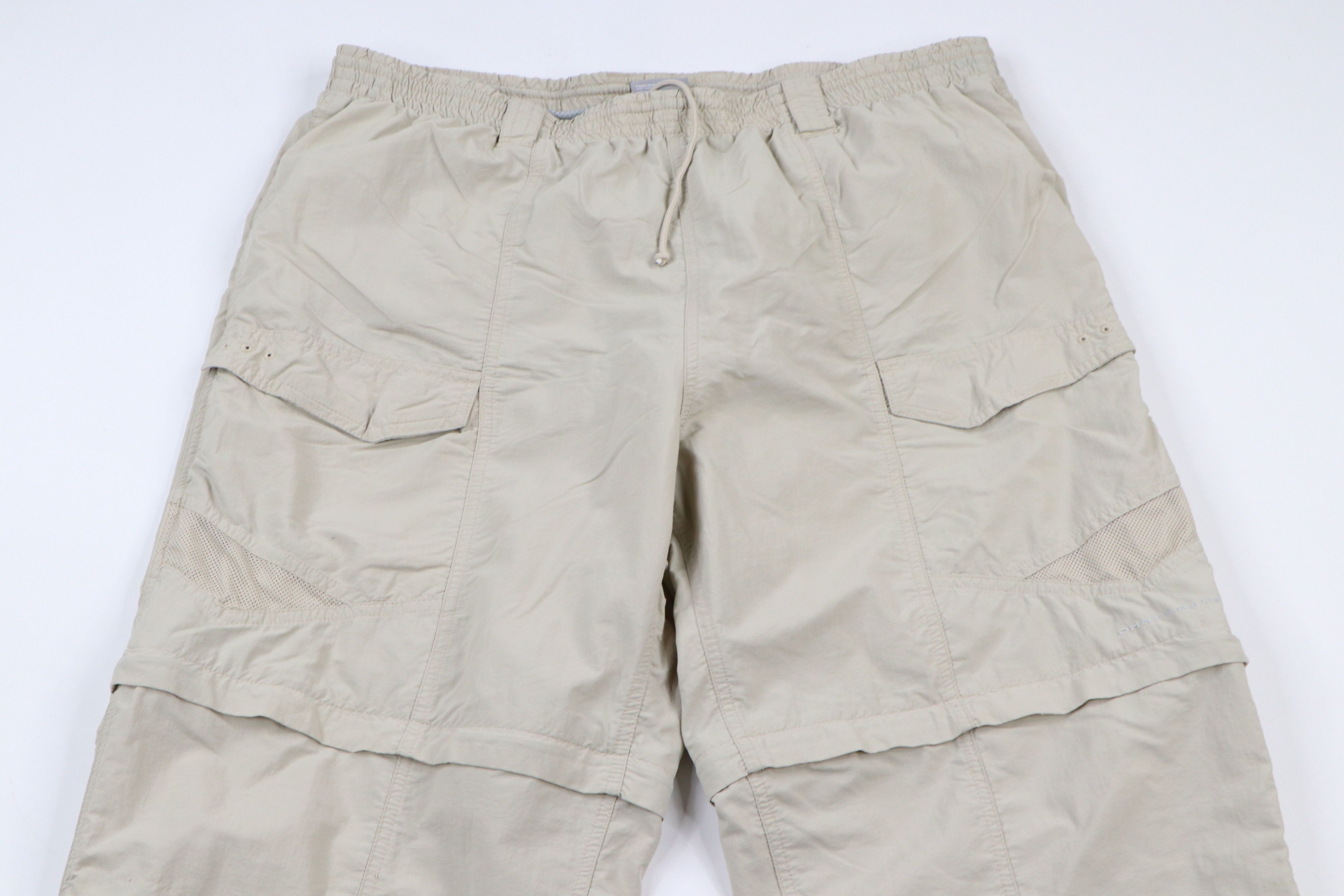 Columbia × Vintage Columbia PFG Wide Leg Convertible Pants Shorts Beige Brown Size US 38 / EU 54 - 2 Thumbnail