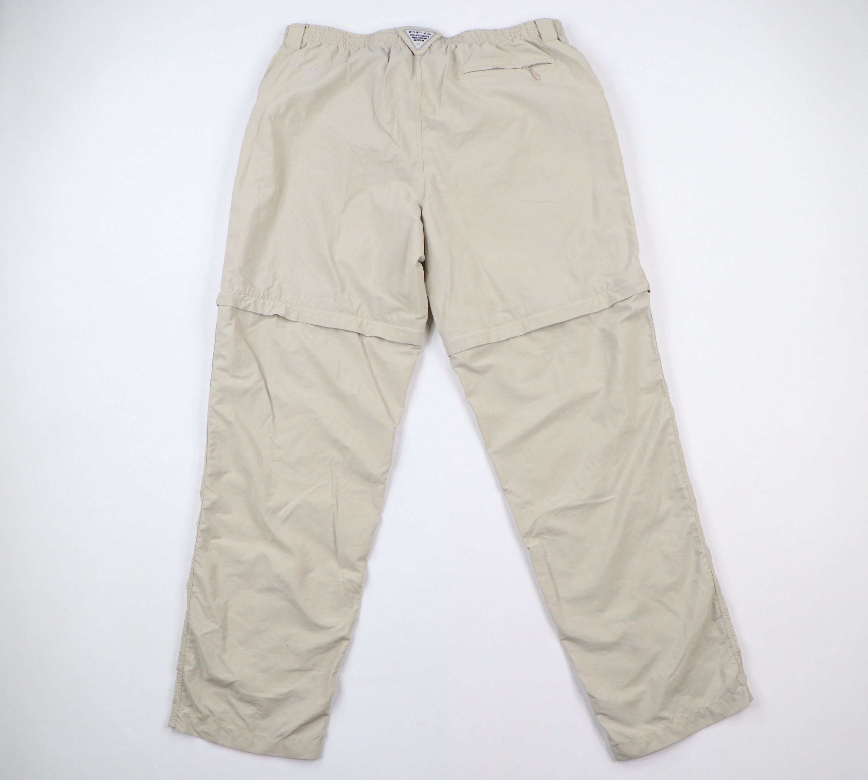 Columbia × Vintage Columbia PFG Wide Leg Convertible Pants Shorts Beige Brown Size US 38 / EU 54 - 9 Thumbnail