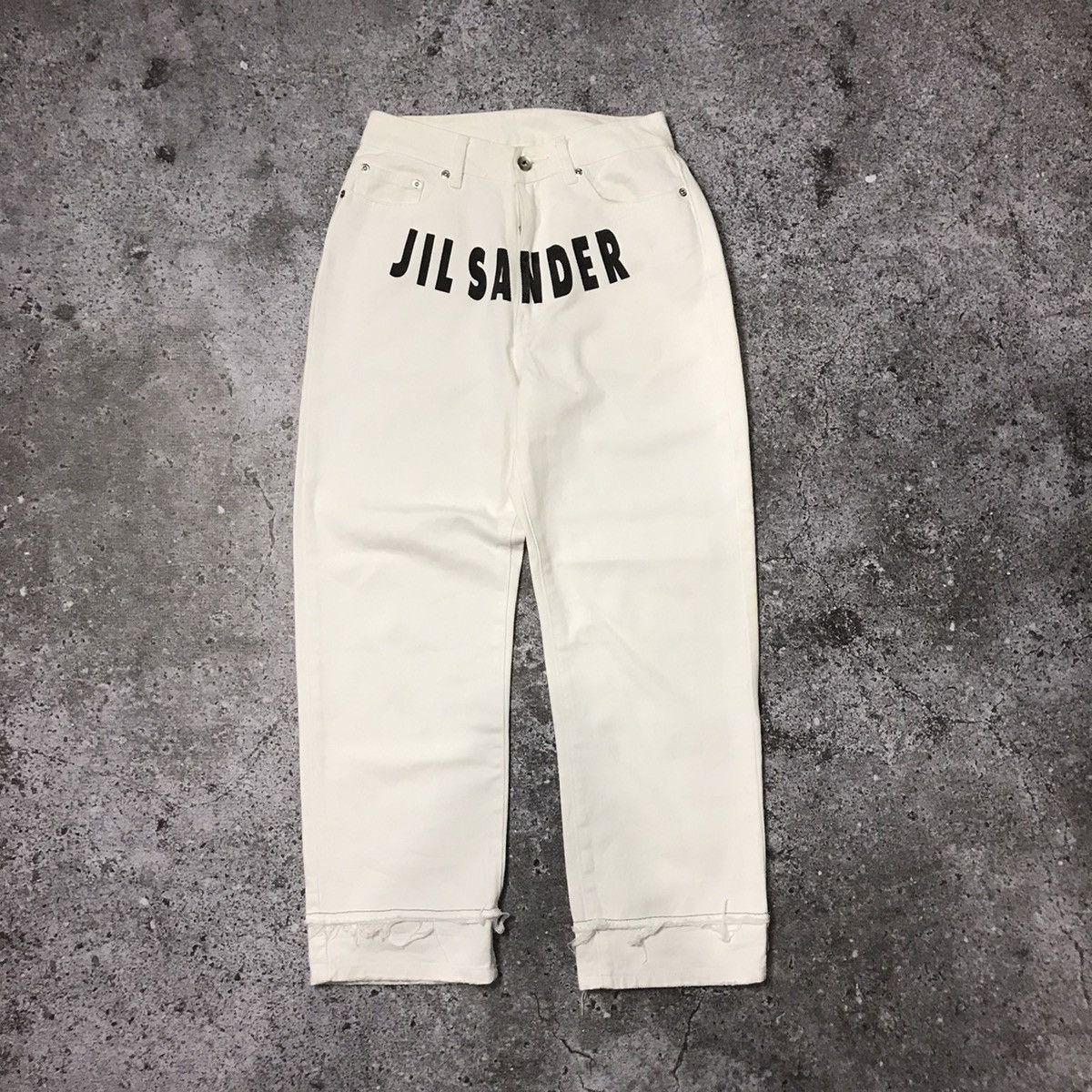 If Six Was Nine × Jil Sander × Le Grande Bleu (L.G.B.) Jil Sander Big Logo Denim Pant Size US 29 - 1 Thumbnail