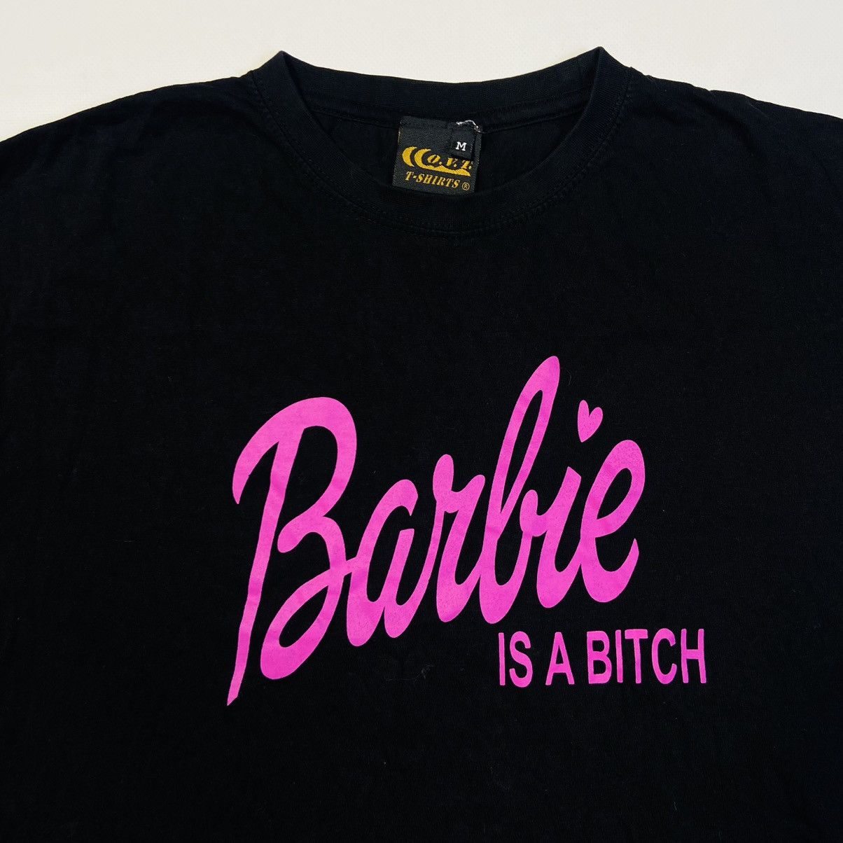 Vintage 1990s BARBIE IS A BITCH - BOXY FIT CUTE RARE TEE - № 267 Size US M / EU 48-50 / 2 - 2 Thumbnail