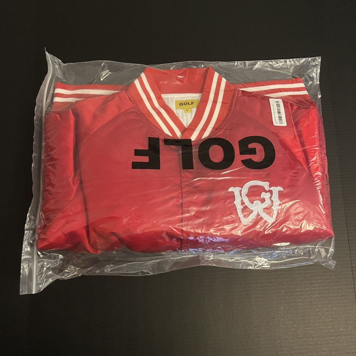 Golf Wang Golf Wang GW University Satin Varsity Baseball Jacket Red LG Size US L / EU 52-54 / 3 - 3 Thumbnail