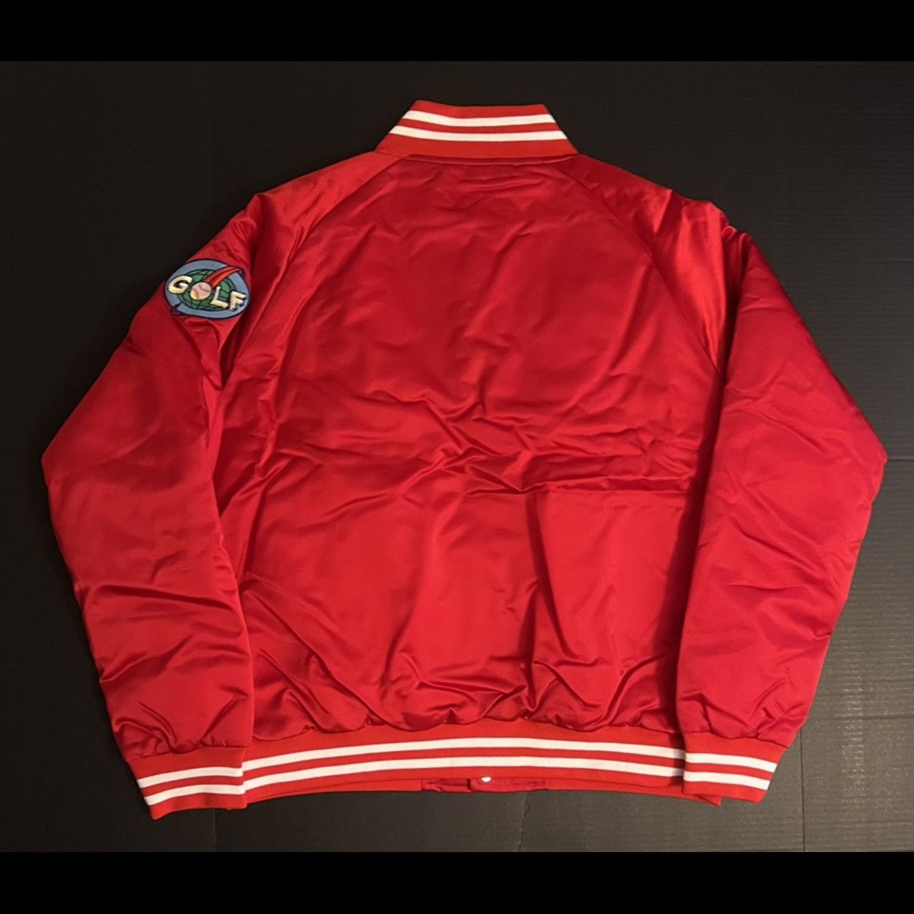 Golf Wang Golf Wang GW University Satin Varsity Baseball Jacket Red LG Size US L / EU 52-54 / 3 - 2 Thumbnail