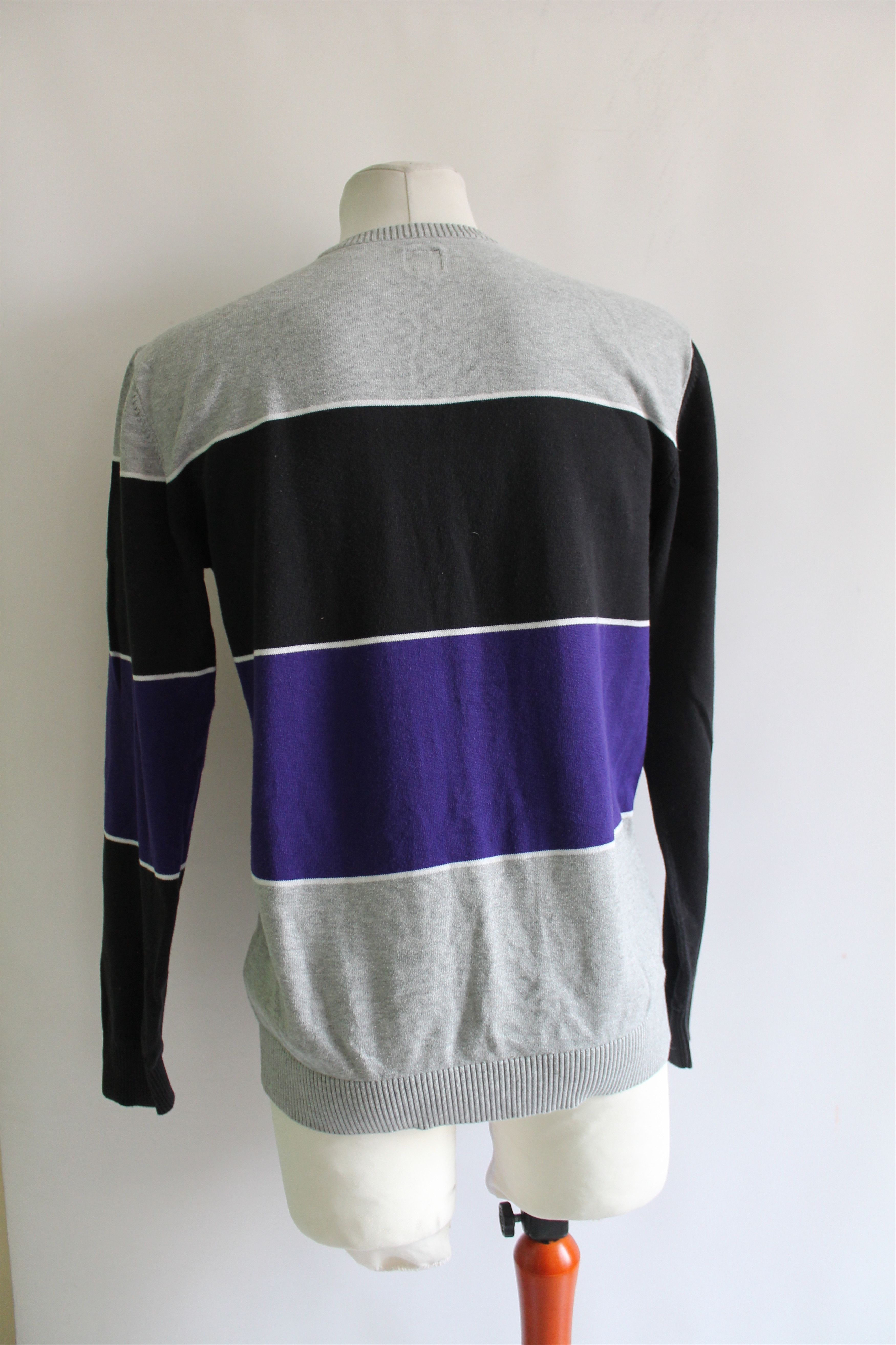 Adidas Vintage ADIDAS cotton jumper sweater striped Size US L / EU 52-54 / 3 - 7 Thumbnail
