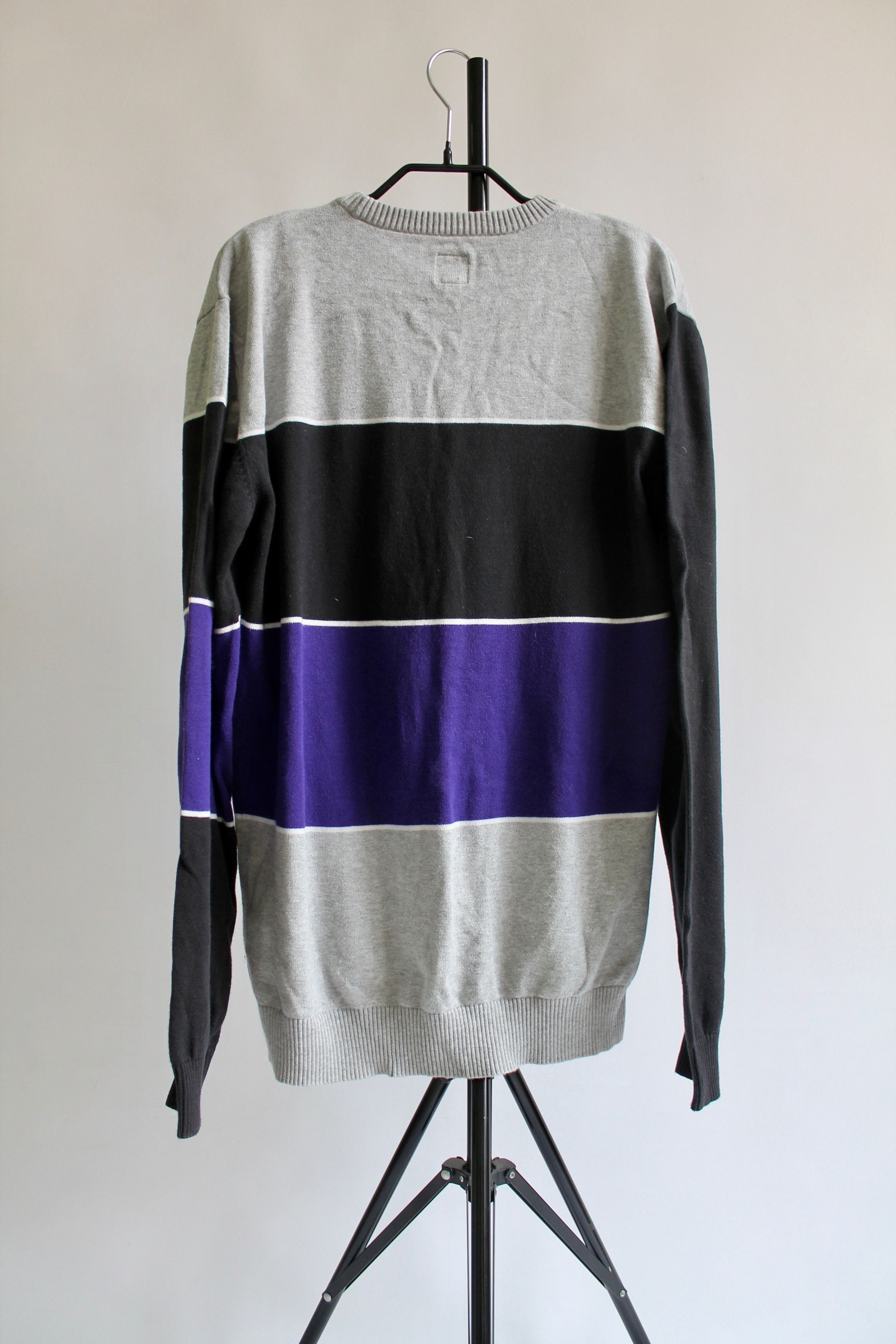 Adidas Vintage ADIDAS cotton jumper sweater striped Size US L / EU 52-54 / 3 - 4 Thumbnail
