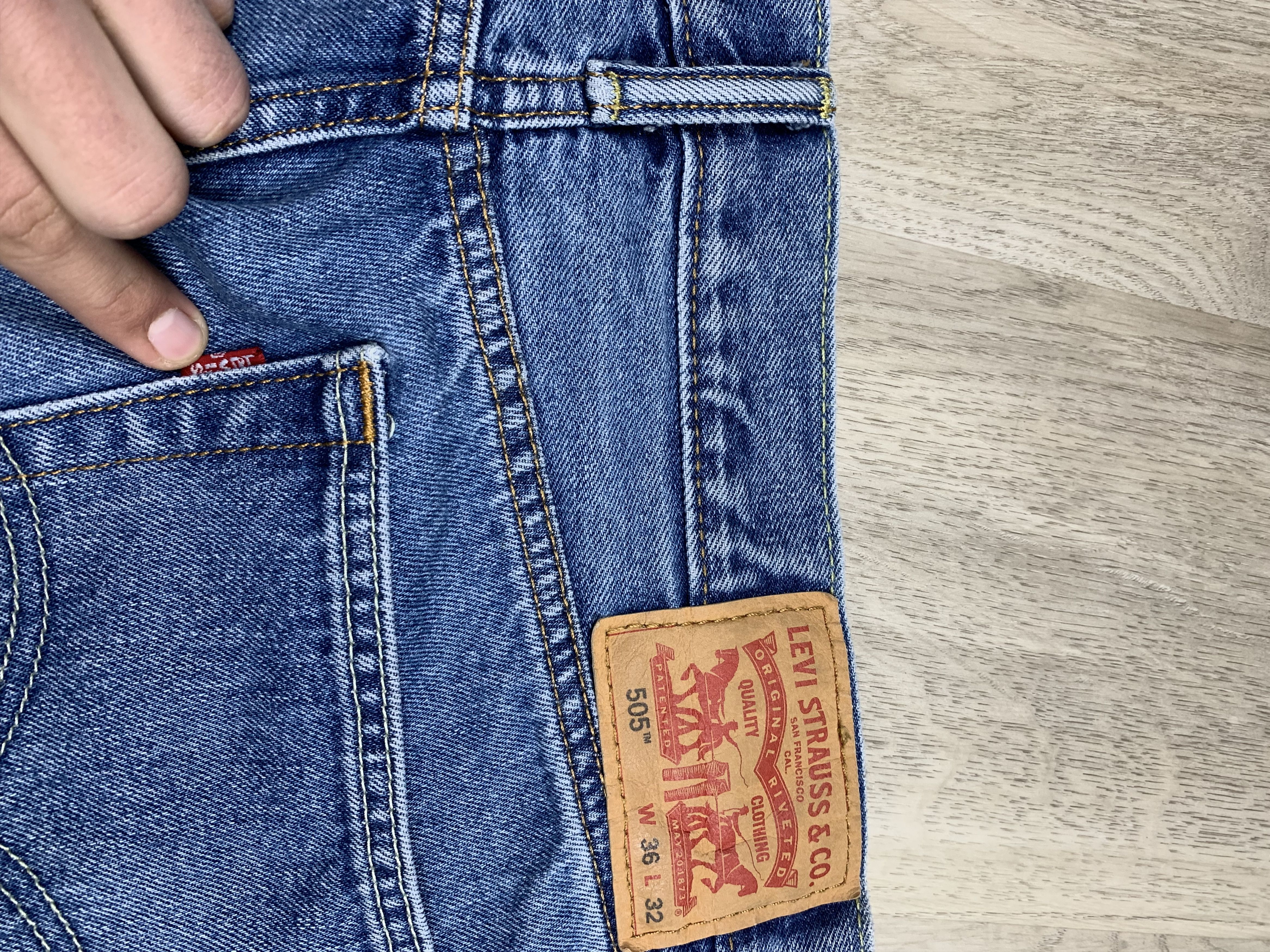 Levi's Levis 505 Vintage Mens Denim Pants Jeans Size US 36 / EU 52 - 3 Thumbnail