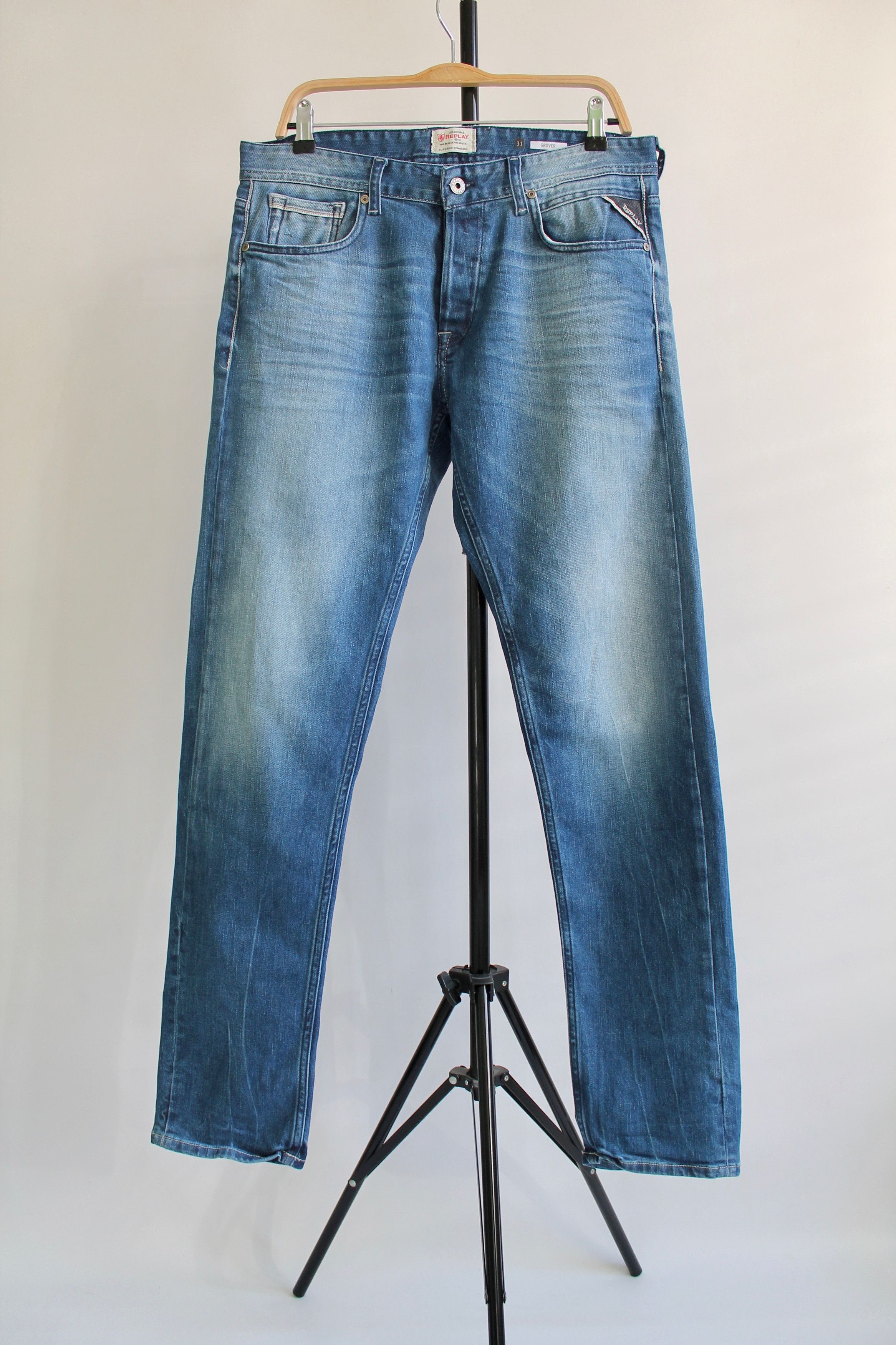 Replay REPLAY Grover Slim Fit Denim pants washed blue 31 x 32 Size US 31 - 2 Thumbnail