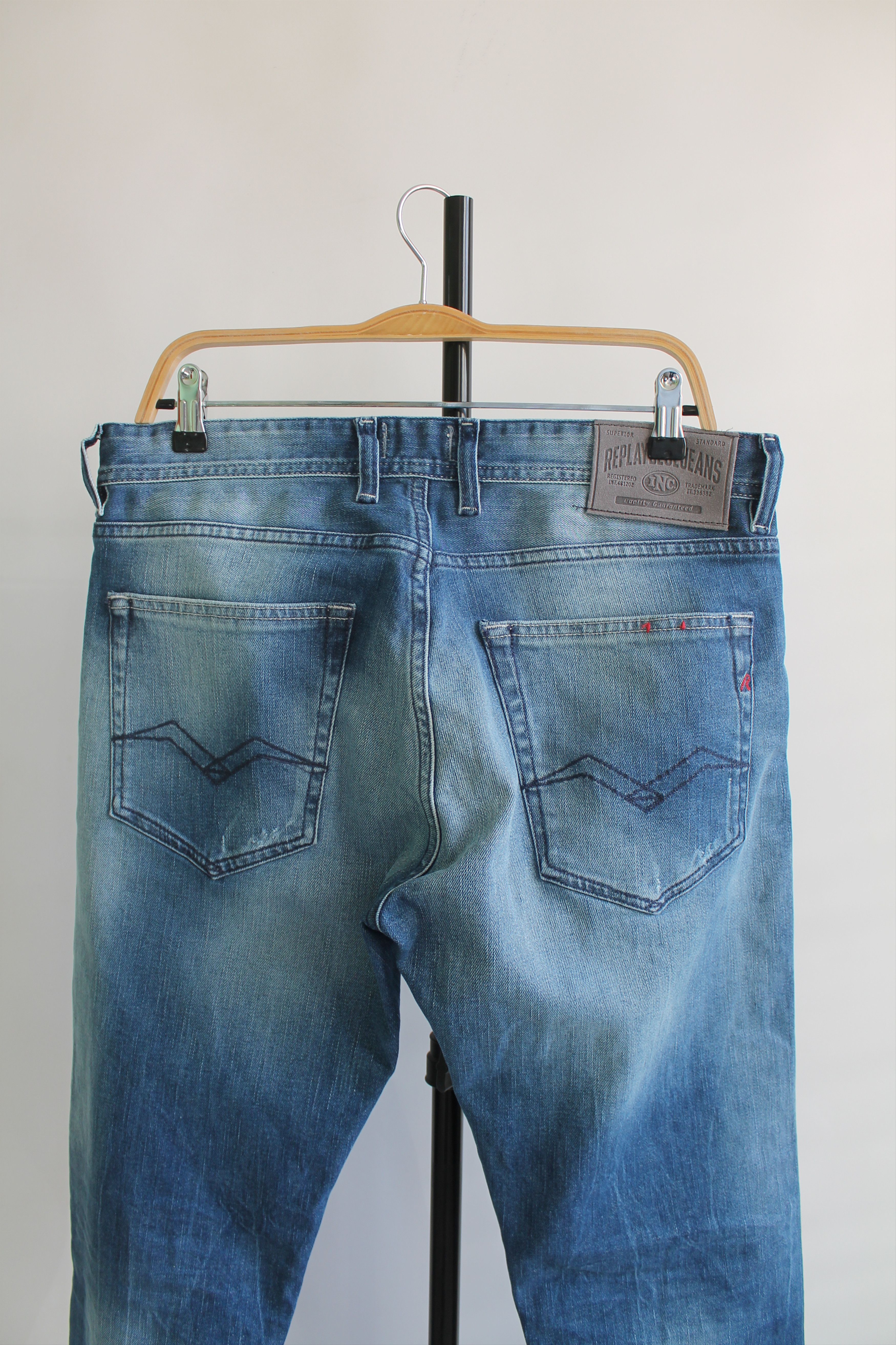 Replay REPLAY Grover Slim Fit Denim pants washed blue 31 x 32 Size US 31 - 7 Thumbnail