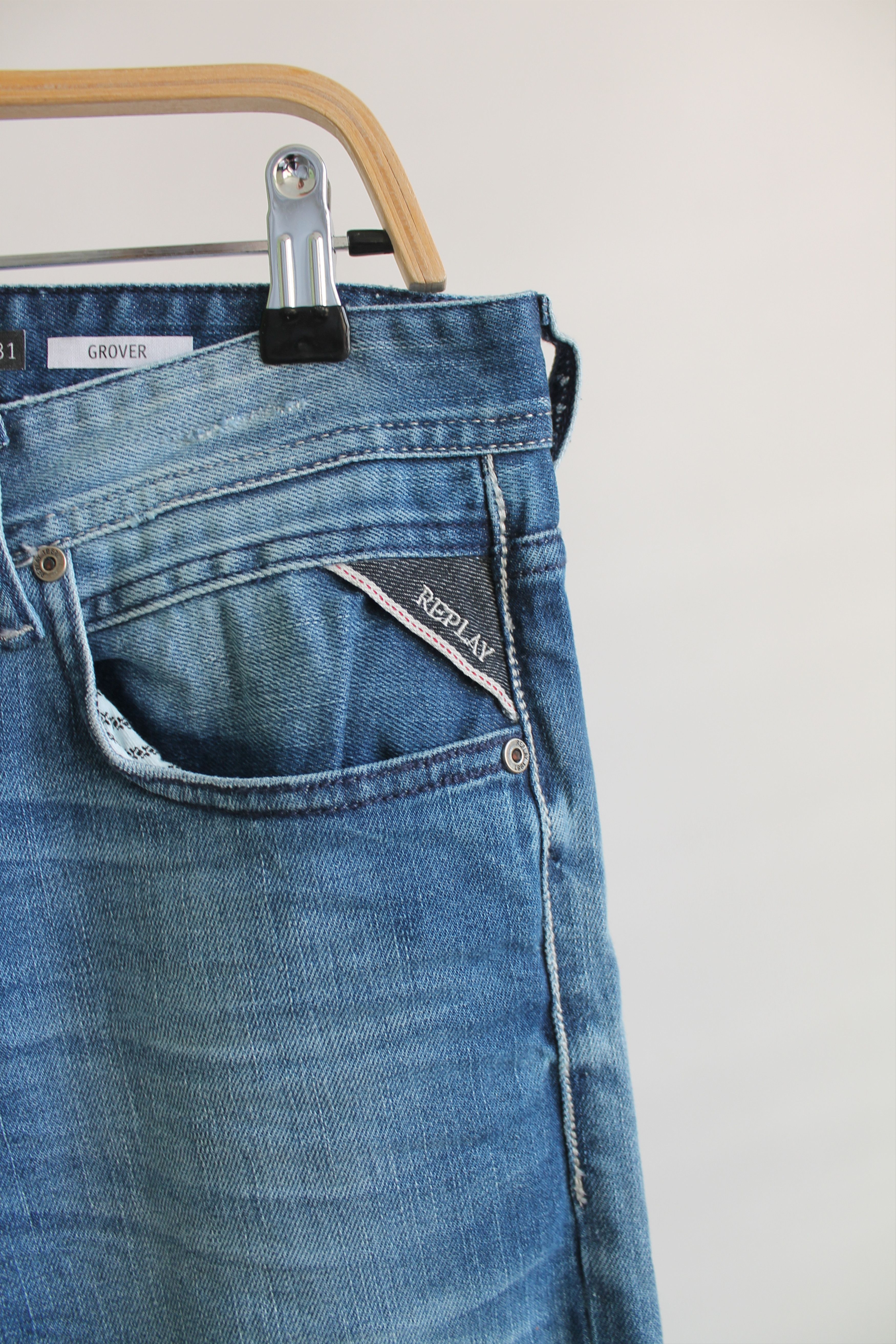 Replay REPLAY Grover Slim Fit Denim pants washed blue 31 x 32 Size US 31 - 4 Thumbnail