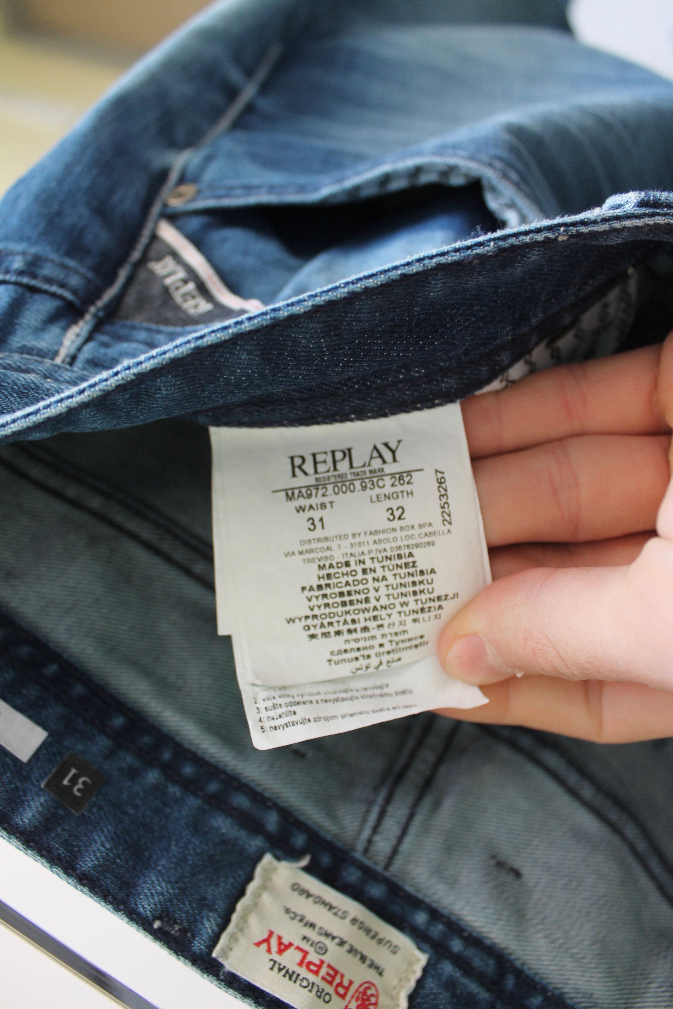 Replay REPLAY Grover Slim Fit Denim pants washed blue 31 x 32 Size US 31 - 9 Thumbnail