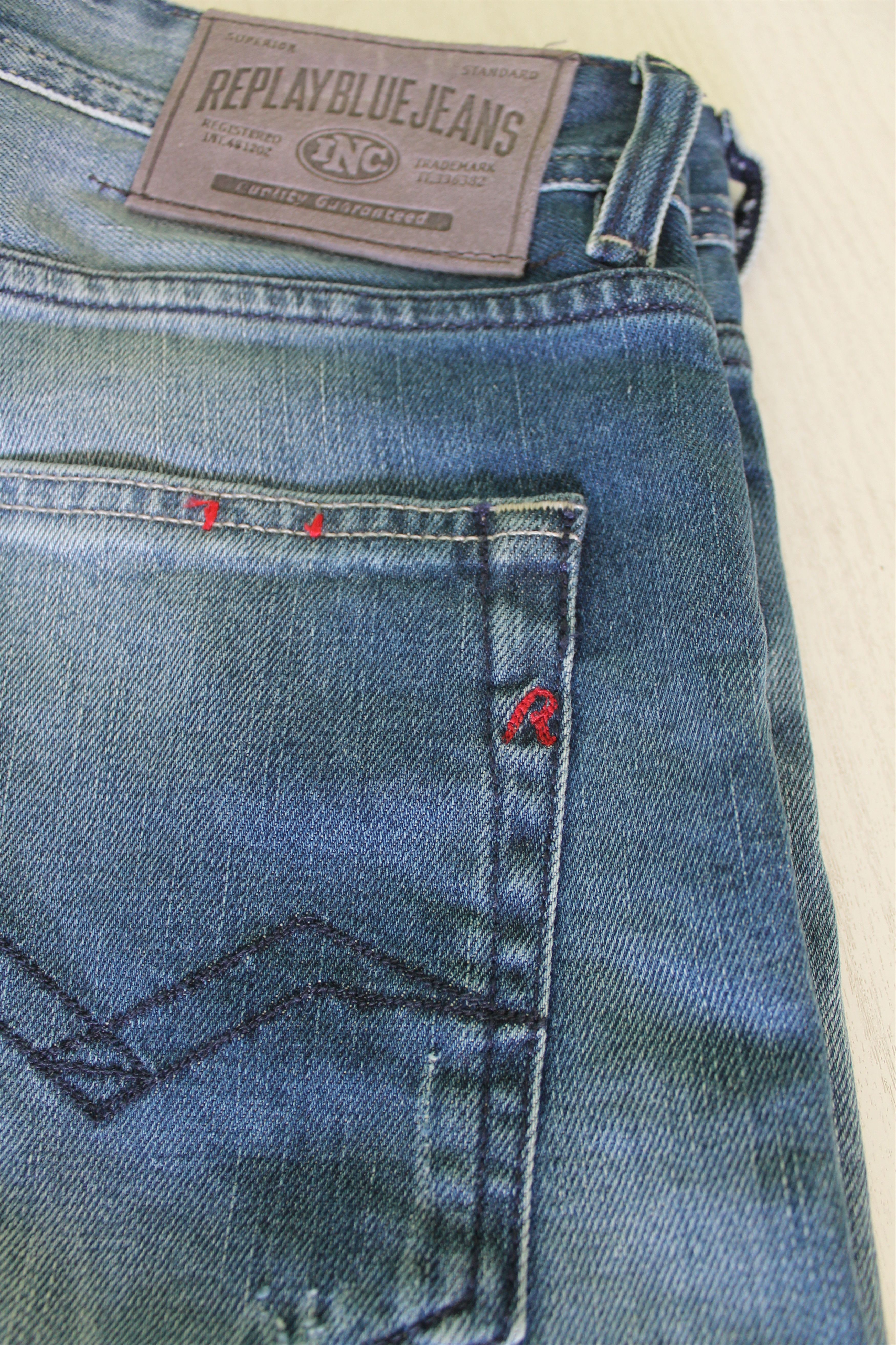 Replay REPLAY Grover Slim Fit Denim pants washed blue 31 x 32 Size US 31 - 12 Thumbnail