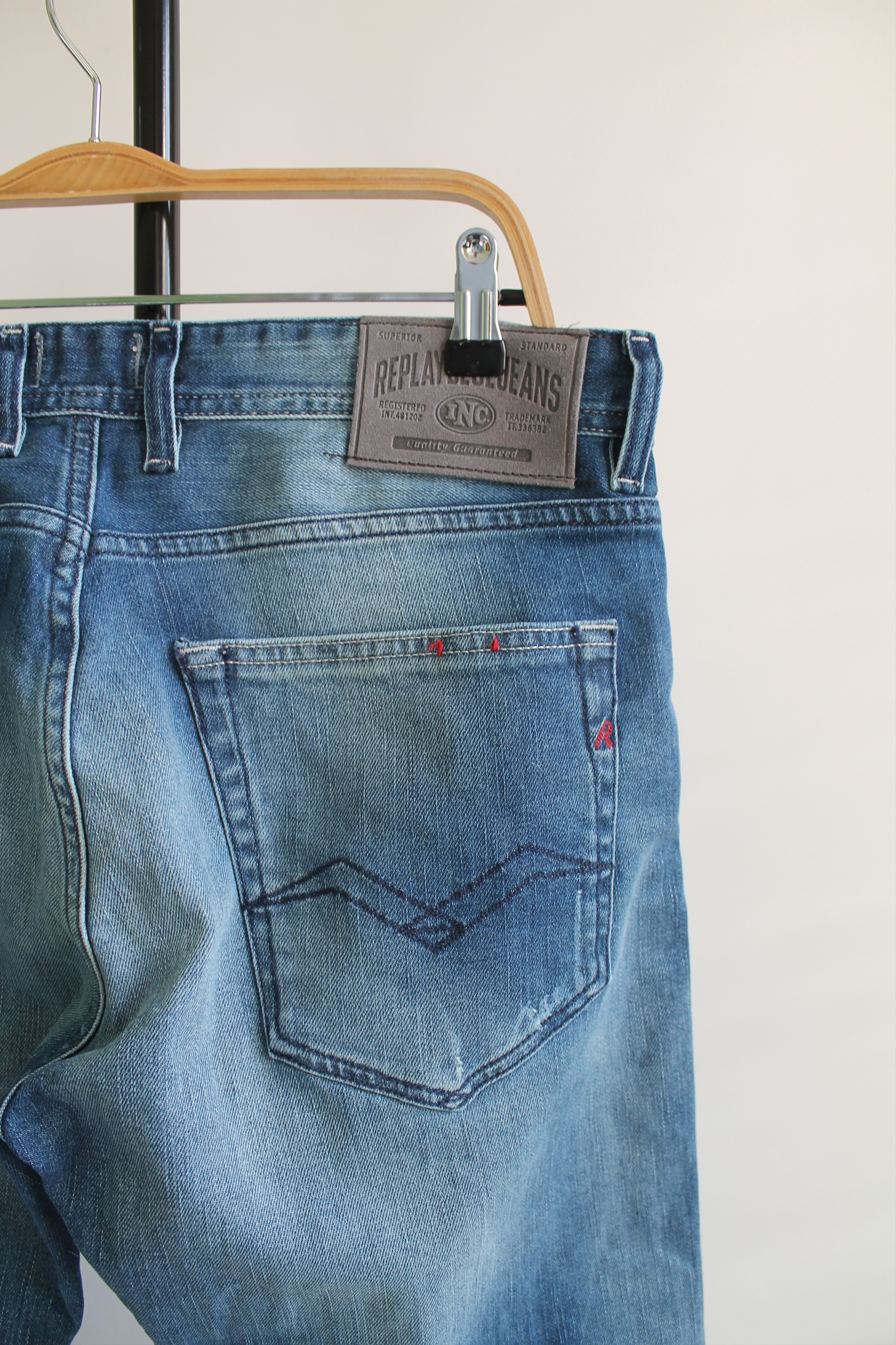 Replay REPLAY Grover Slim Fit Denim pants washed blue 31 x 32 Size US 31 - 8 Thumbnail