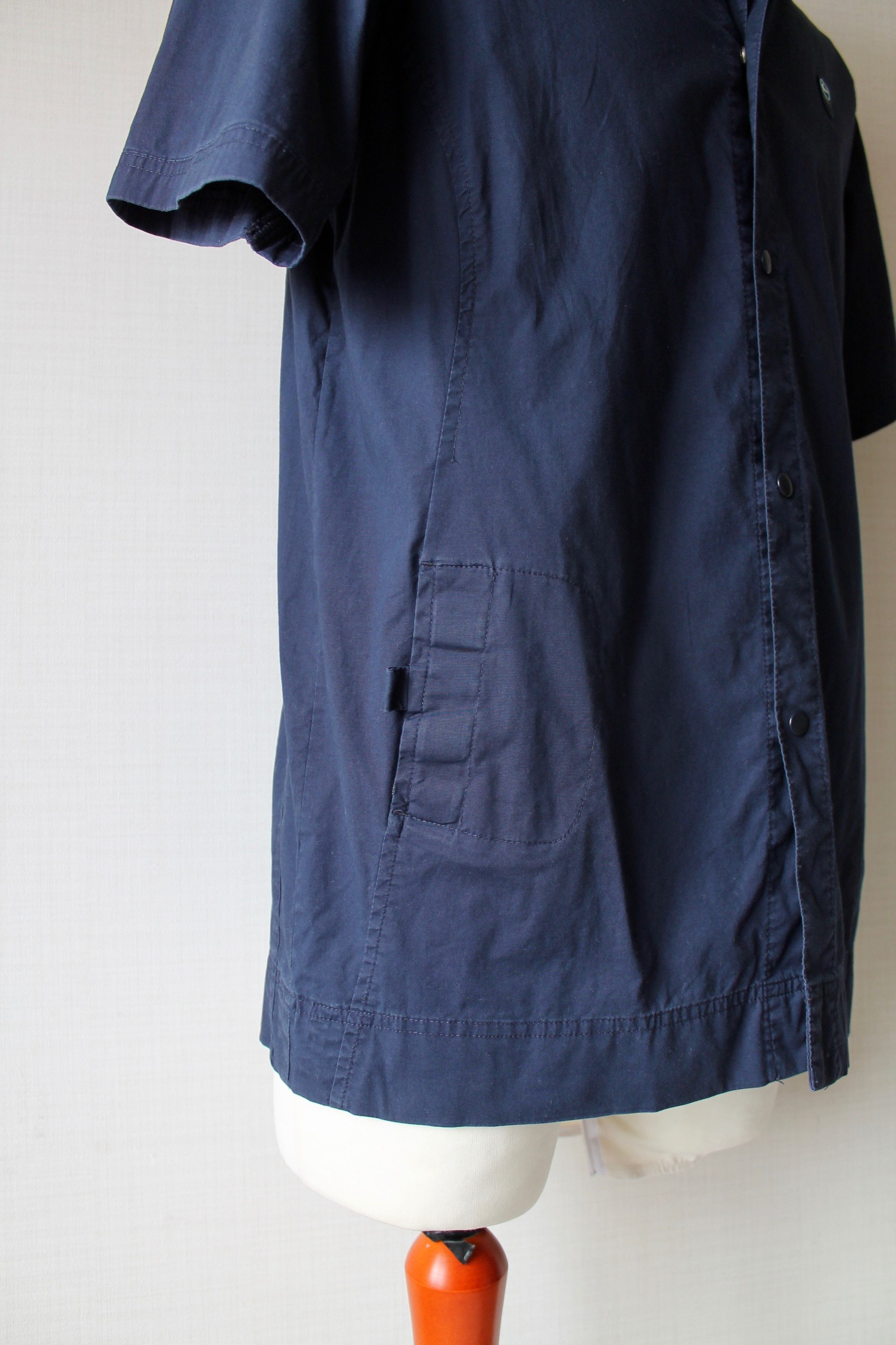 Nike NIKE Vintage Snap Button SWOOSH Shirt TN Navy Blue Size US M / EU 48-50 / 2 - 7 Thumbnail