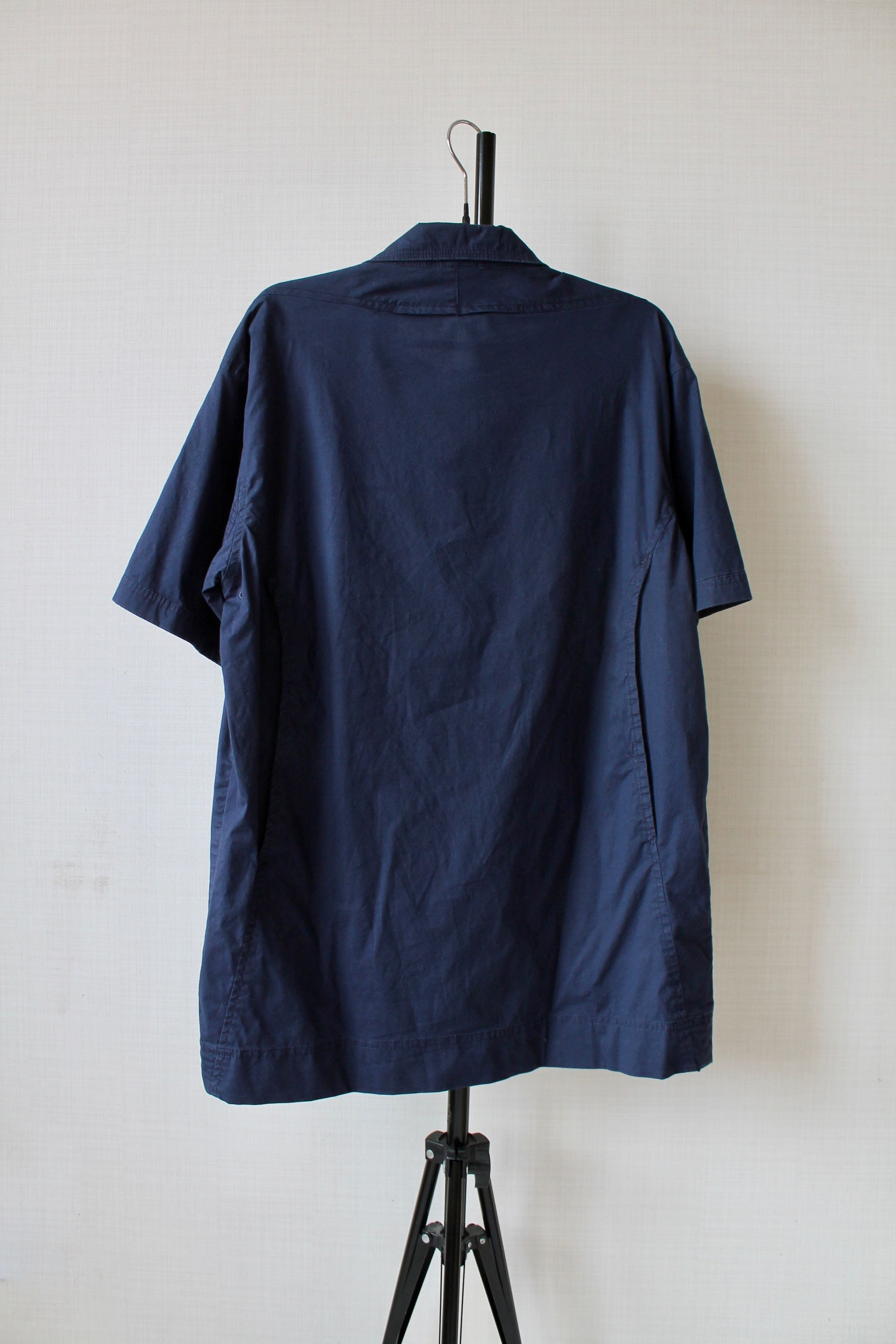 Nike NIKE Vintage Snap Button SWOOSH Shirt TN Navy Blue Size US M / EU 48-50 / 2 - 6 Thumbnail