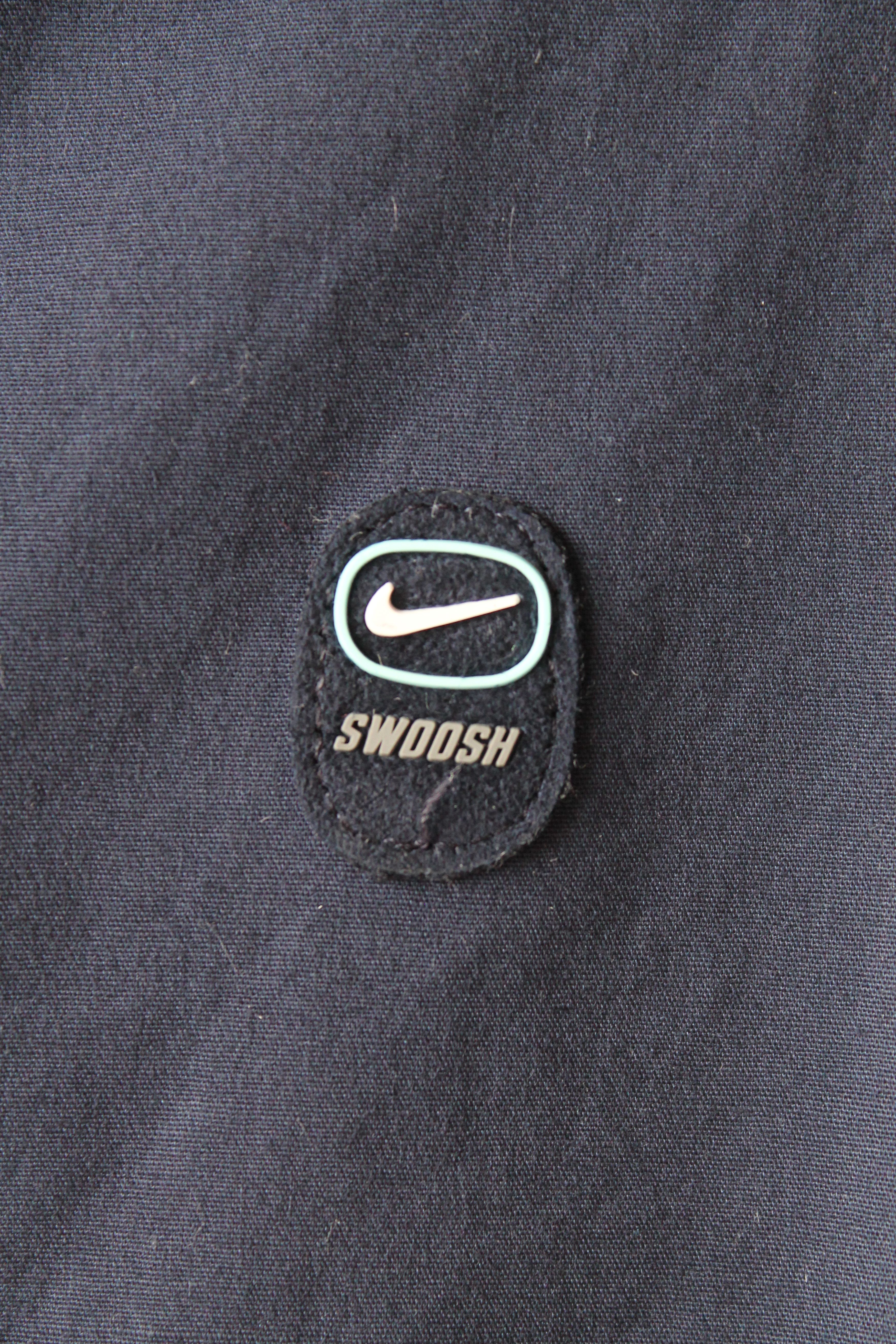 Nike NIKE Vintage Snap Button SWOOSH Shirt TN Navy Blue Size US M / EU 48-50 / 2 - 4 Thumbnail