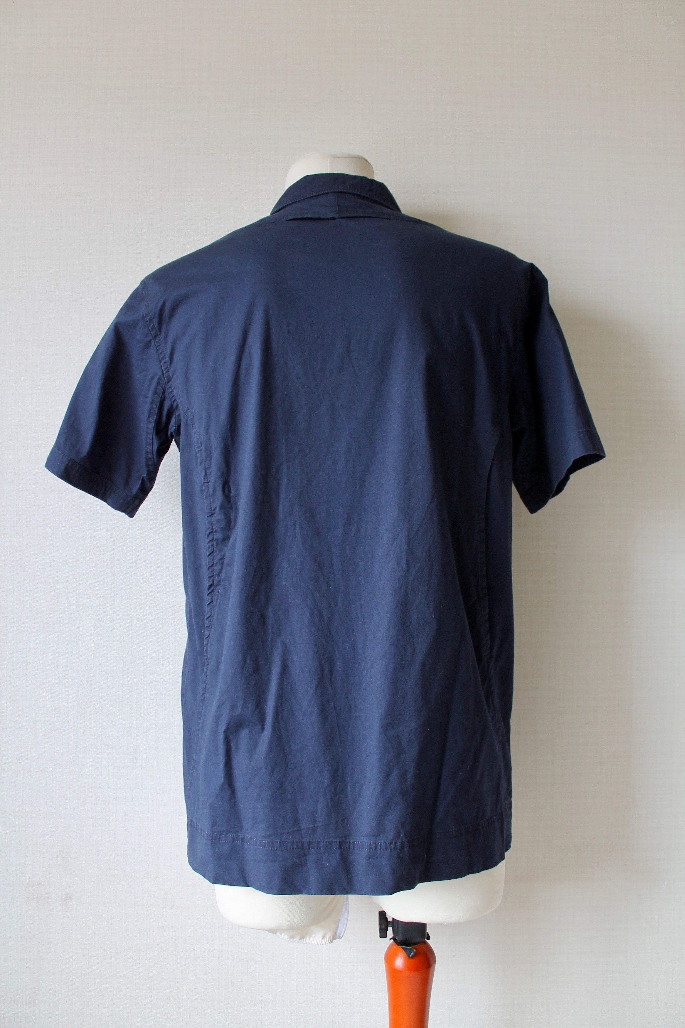 Nike NIKE Vintage Snap Button SWOOSH Shirt TN Navy Blue Size US M / EU 48-50 / 2 - 8 Thumbnail