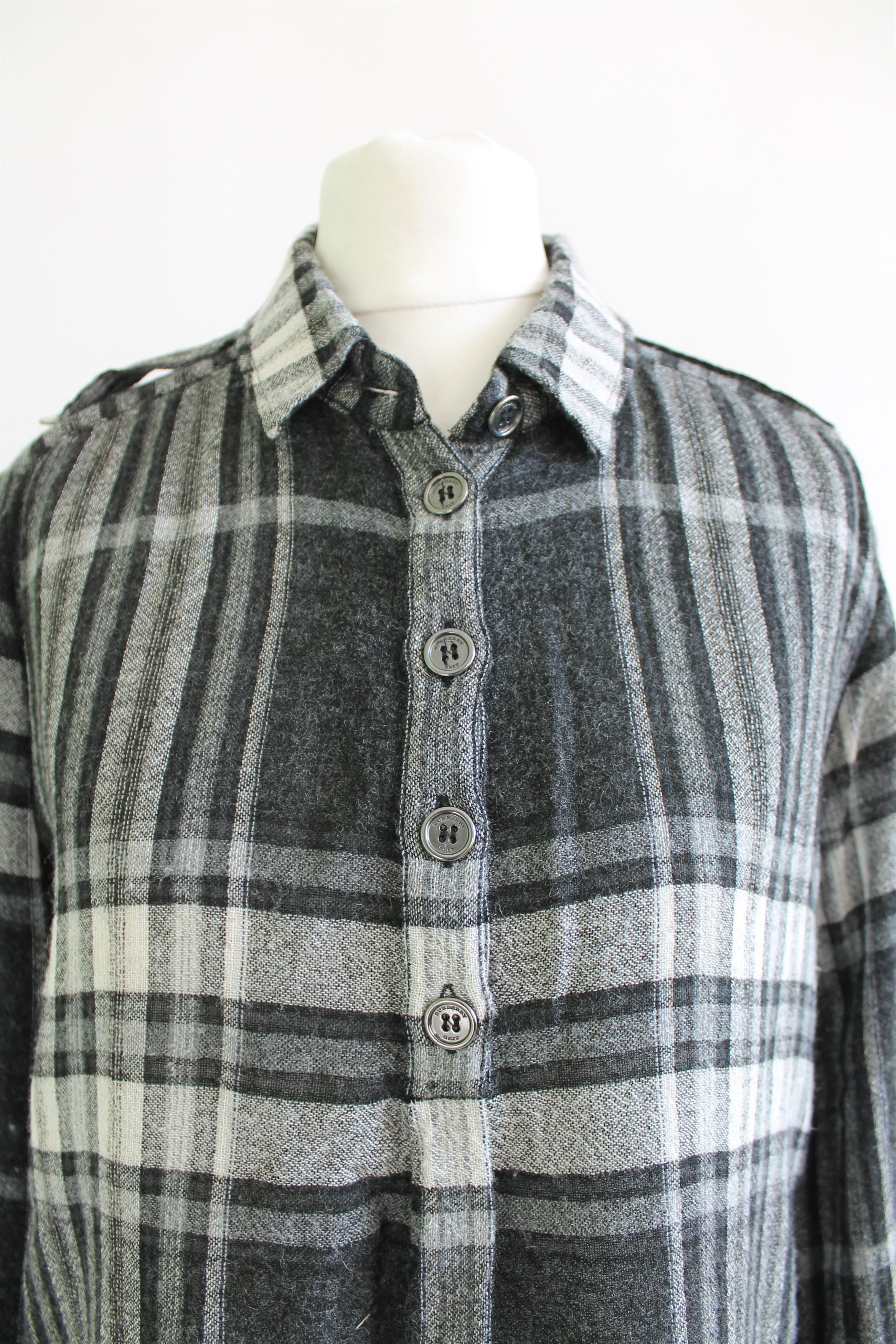 Burberry Burberry Brit Viscose Wool Long Shirt Tunic Plaid Checkered Size S / US 4 / IT 40 - 4 Thumbnail