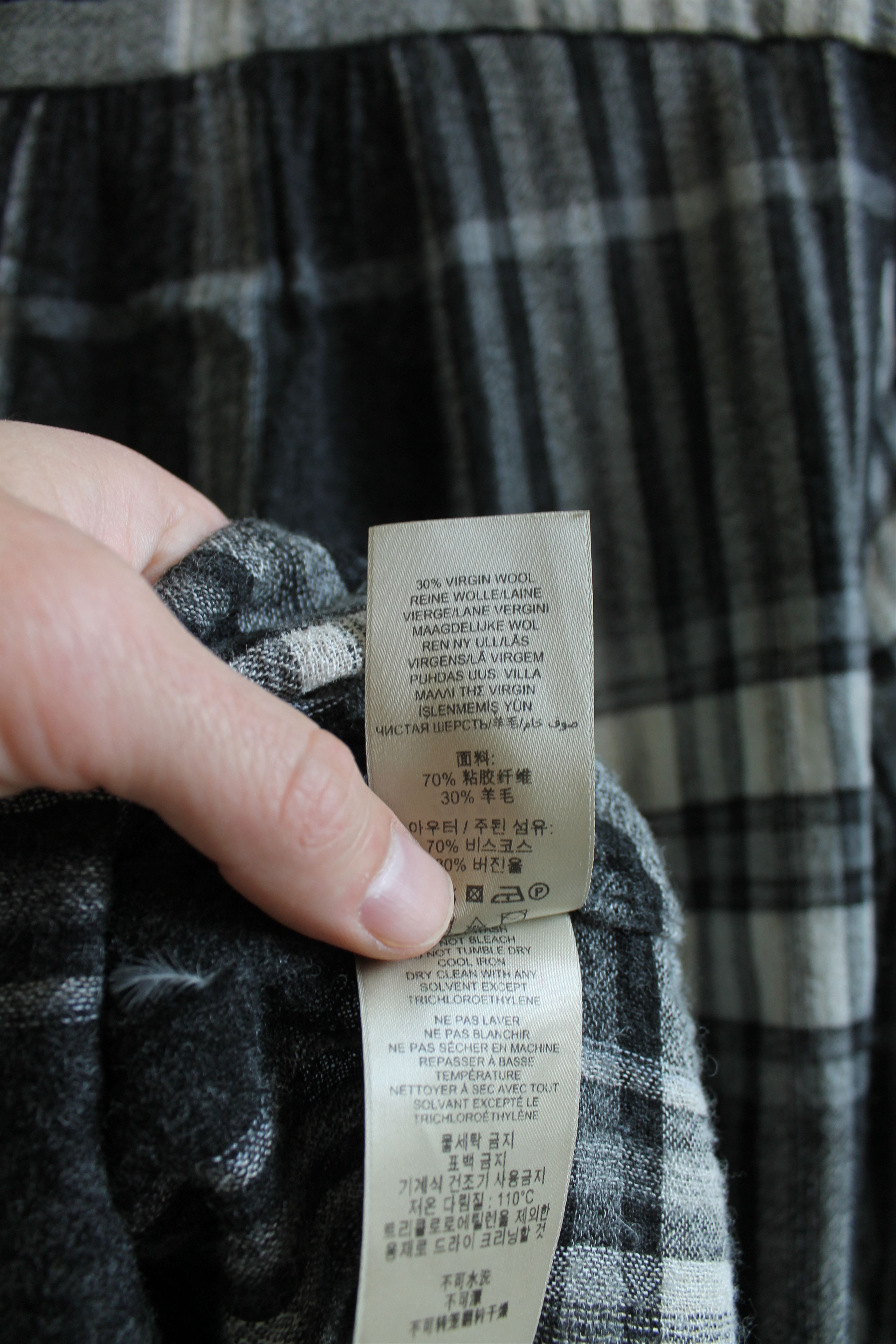 Burberry Burberry Brit Viscose Wool Long Shirt Tunic Plaid Checkered Size S / US 4 / IT 40 - 12 Thumbnail