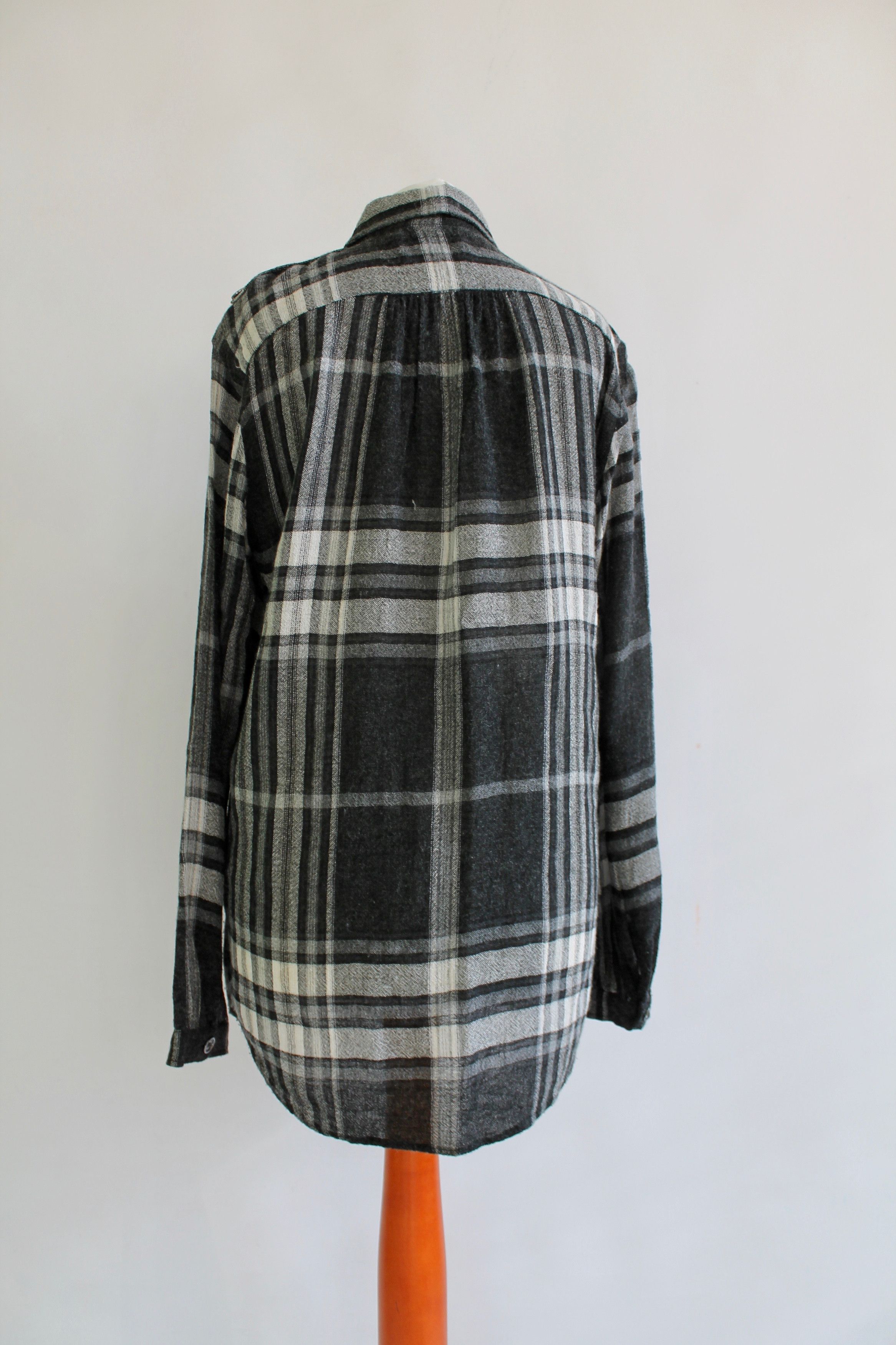 Burberry Burberry Brit Viscose Wool Long Shirt Tunic Plaid Checkered Size S / US 4 / IT 40 - 7 Thumbnail