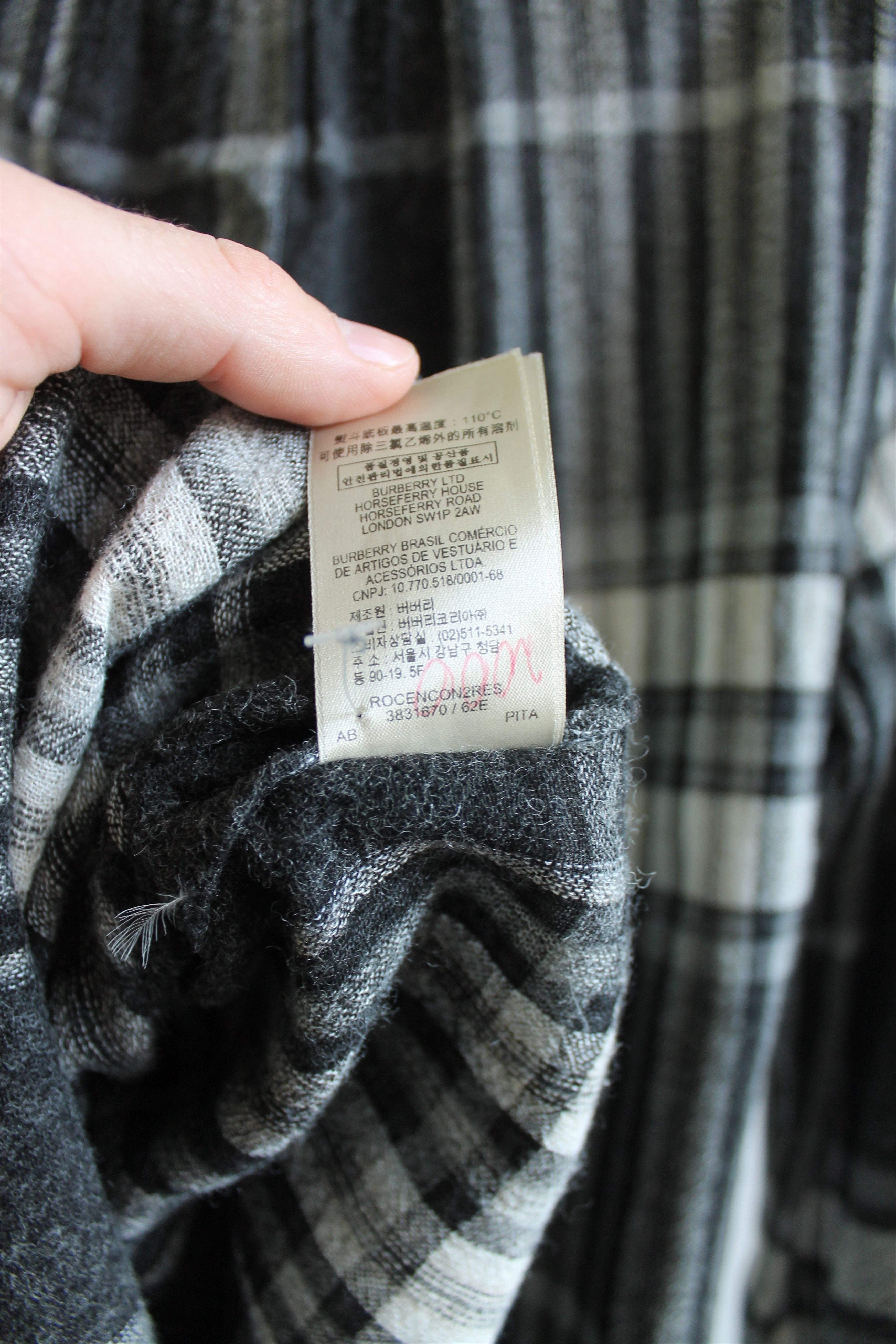 Burberry Burberry Brit Viscose Wool Long Shirt Tunic Plaid Checkered Size S / US 4 / IT 40 - 13 Thumbnail